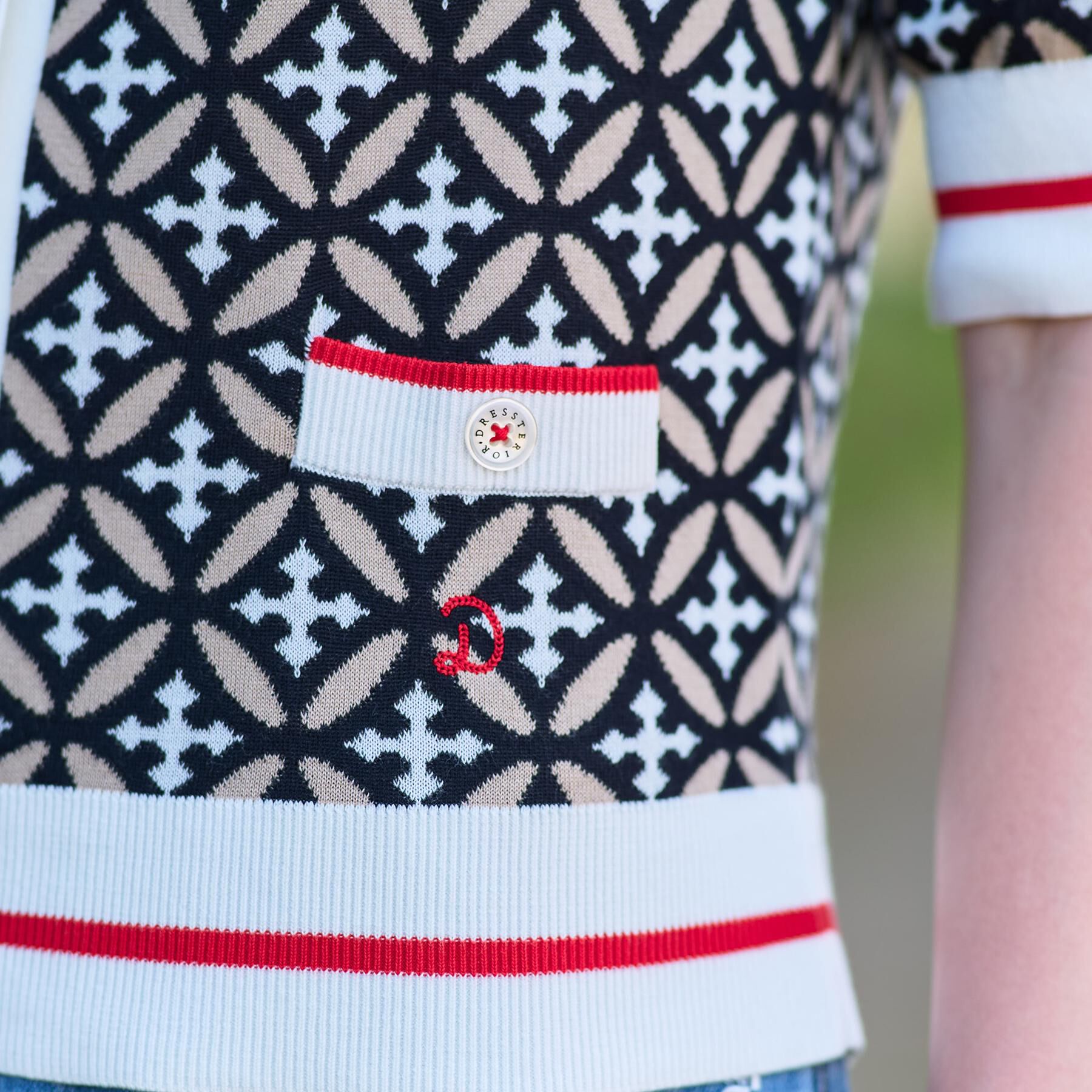 DRESSTERIOR「【美人百花/モデル美香着用】オーバーラップサークルハーフスリーブカーディガン」|カーディガン|