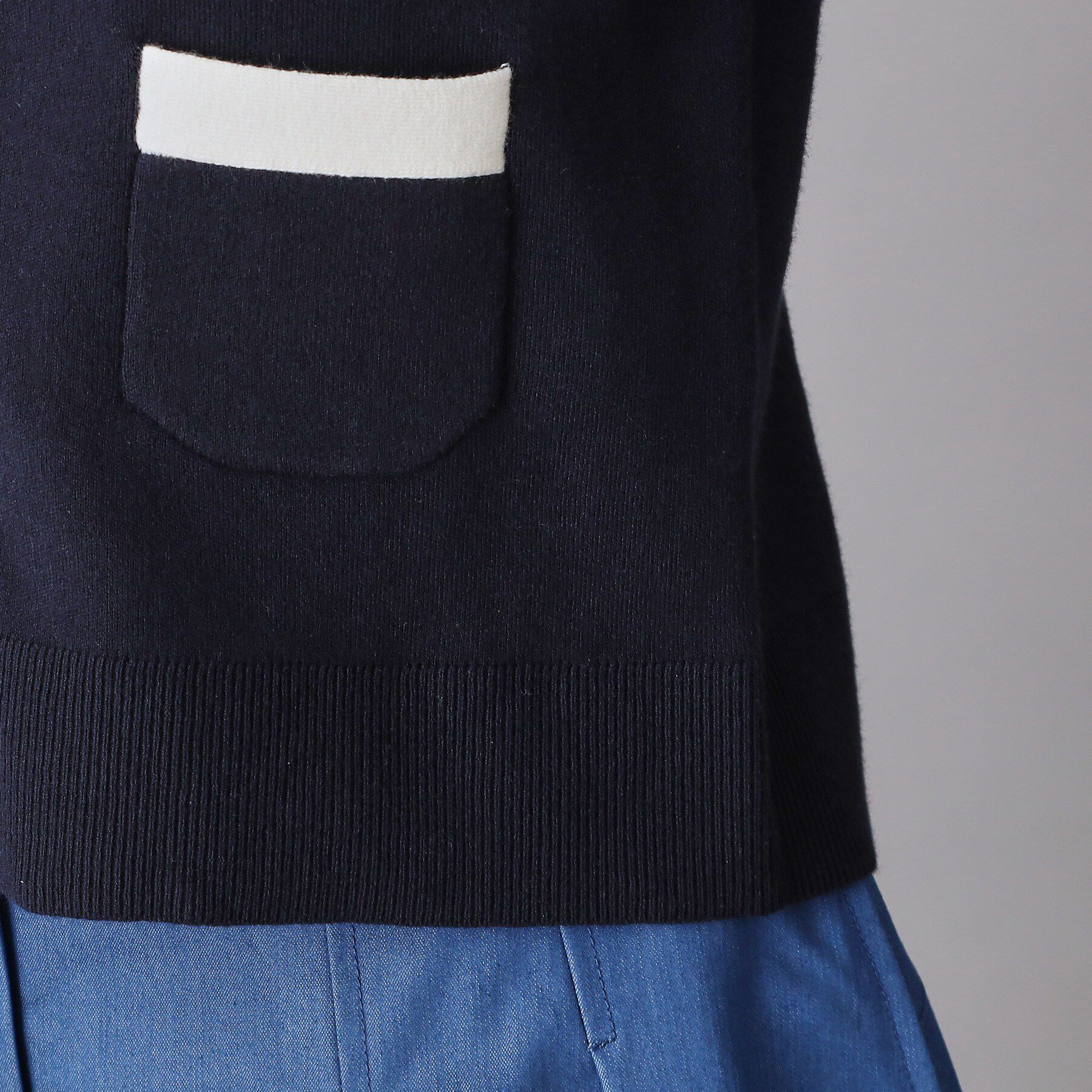 DRESSTERIOR「ウォッシャブルコットンカシミヤバイカラーカーディガン」|カーディガン|