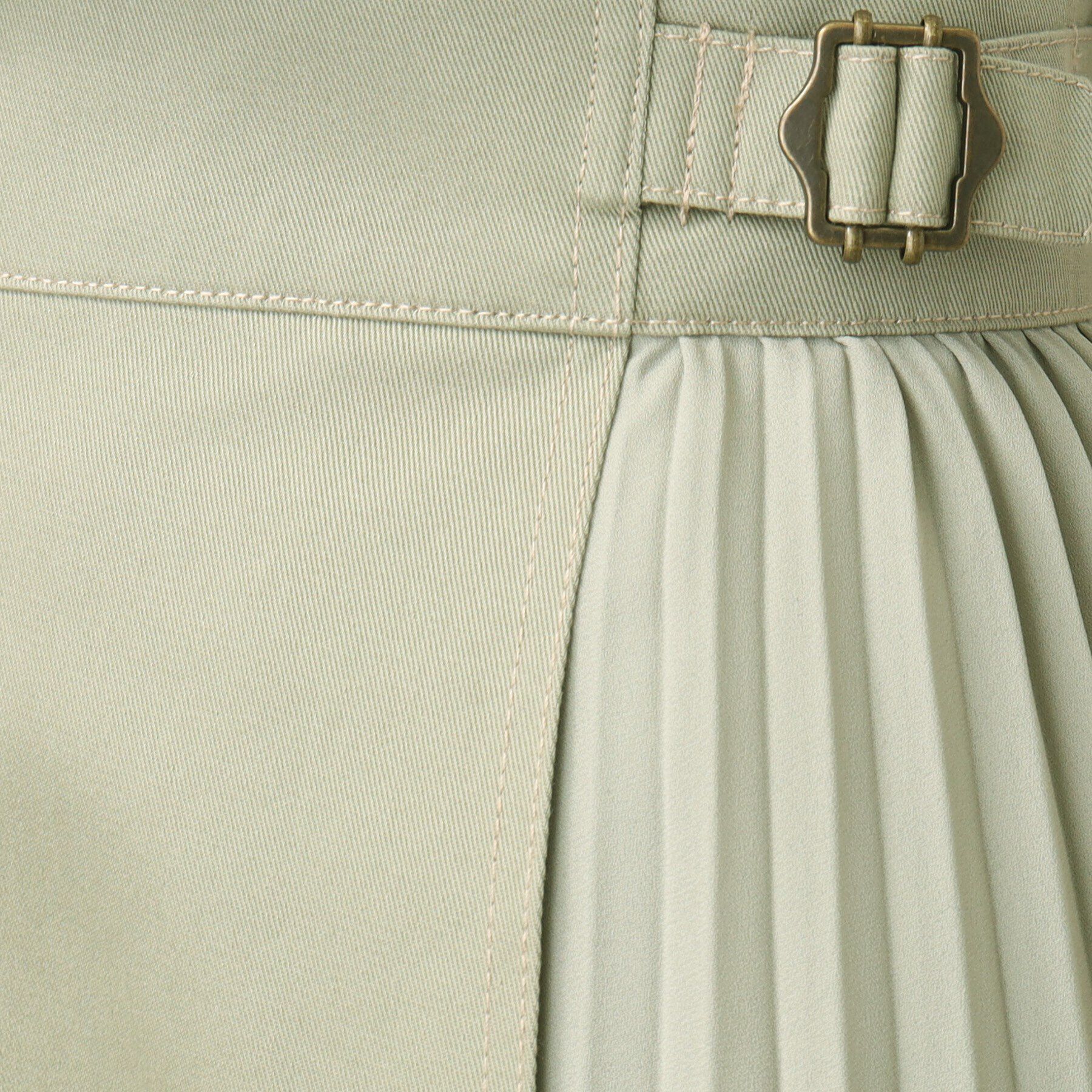 grove「グローブ人気のスカート！デニムサイドプリーツスカート」|スカート|