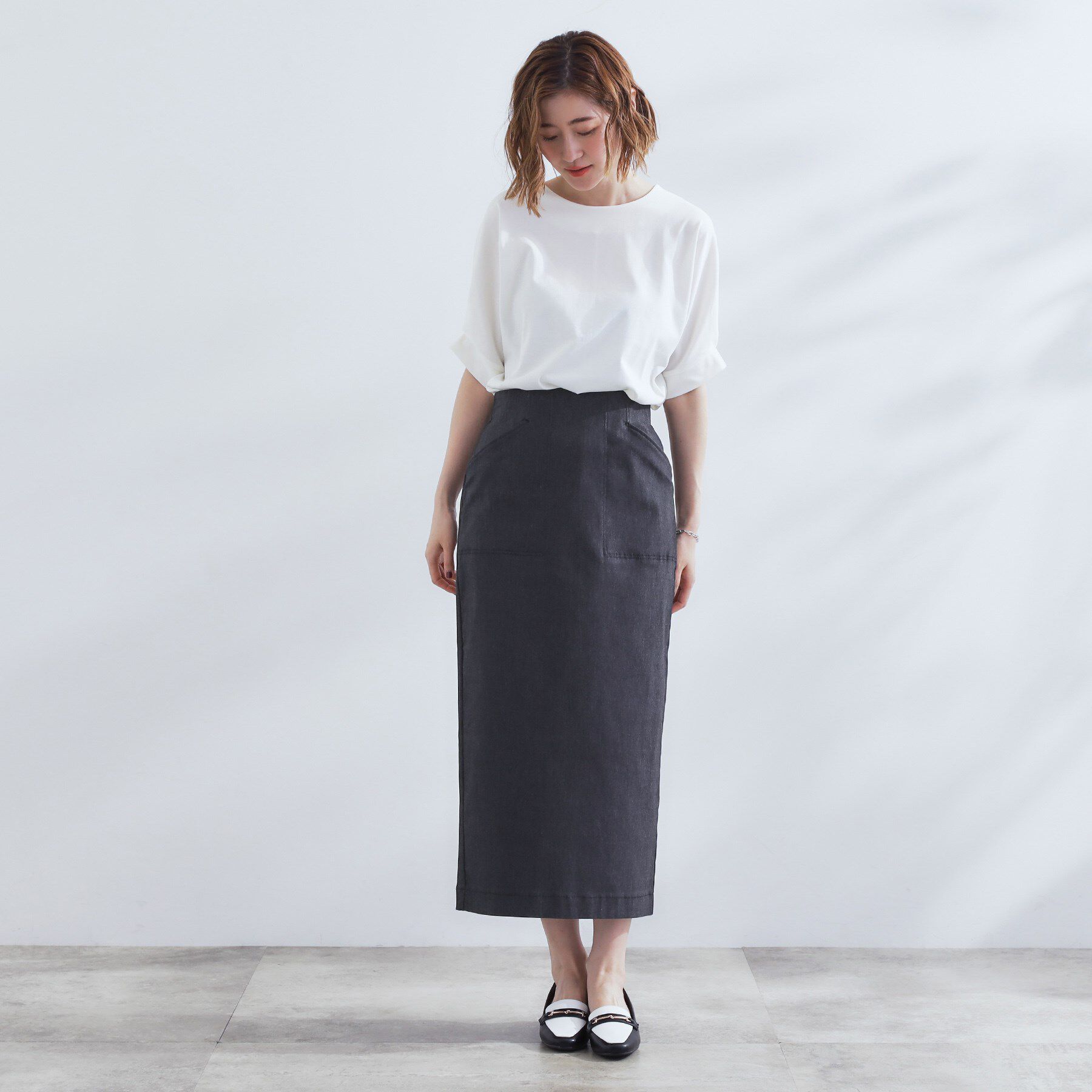 grove「360&deg;伸びて楽なはき心地　すっきり見えタイトスカート」|スカート|