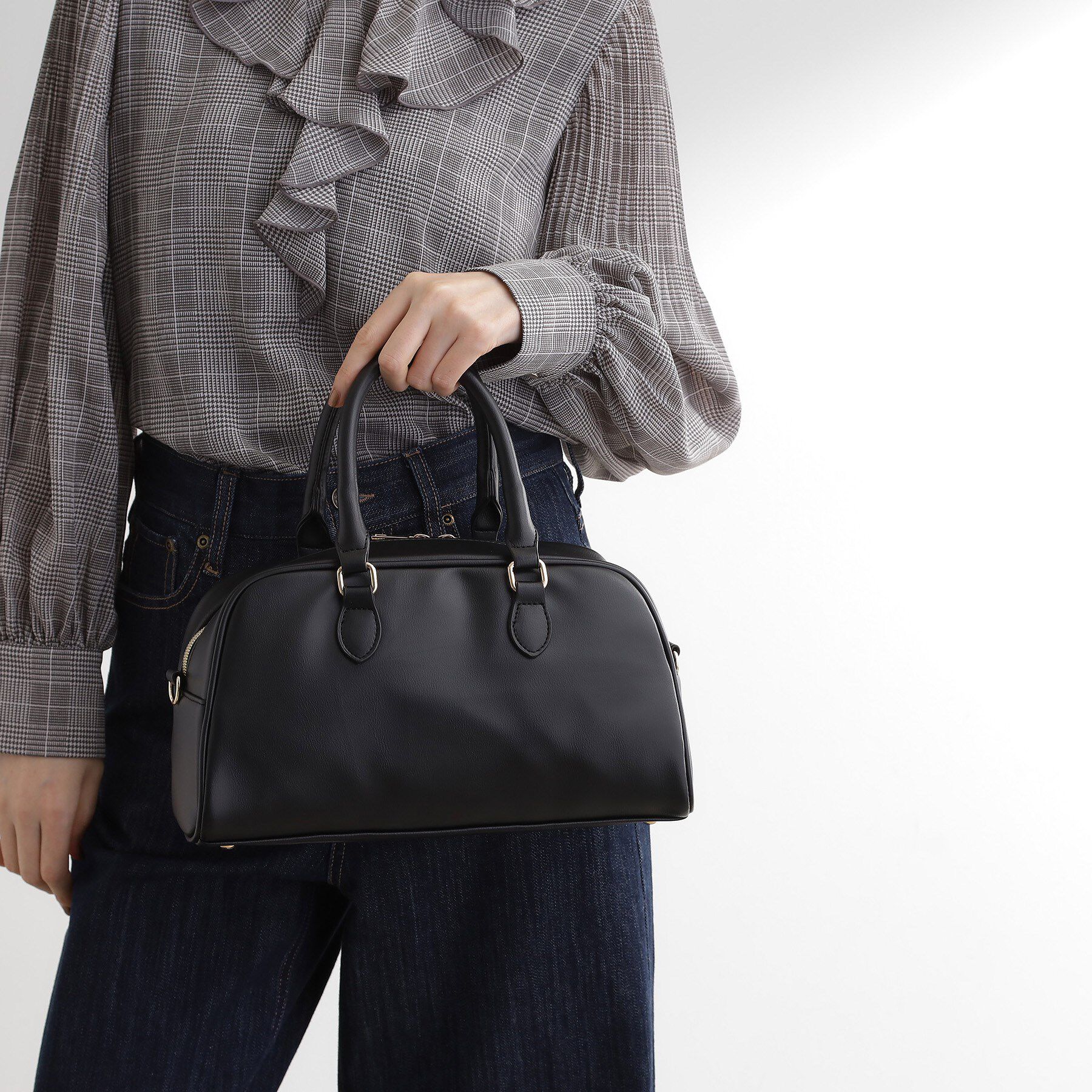 grove「スクエアシック2WAYボストン」|ボストンバッグ|ブラック(019)