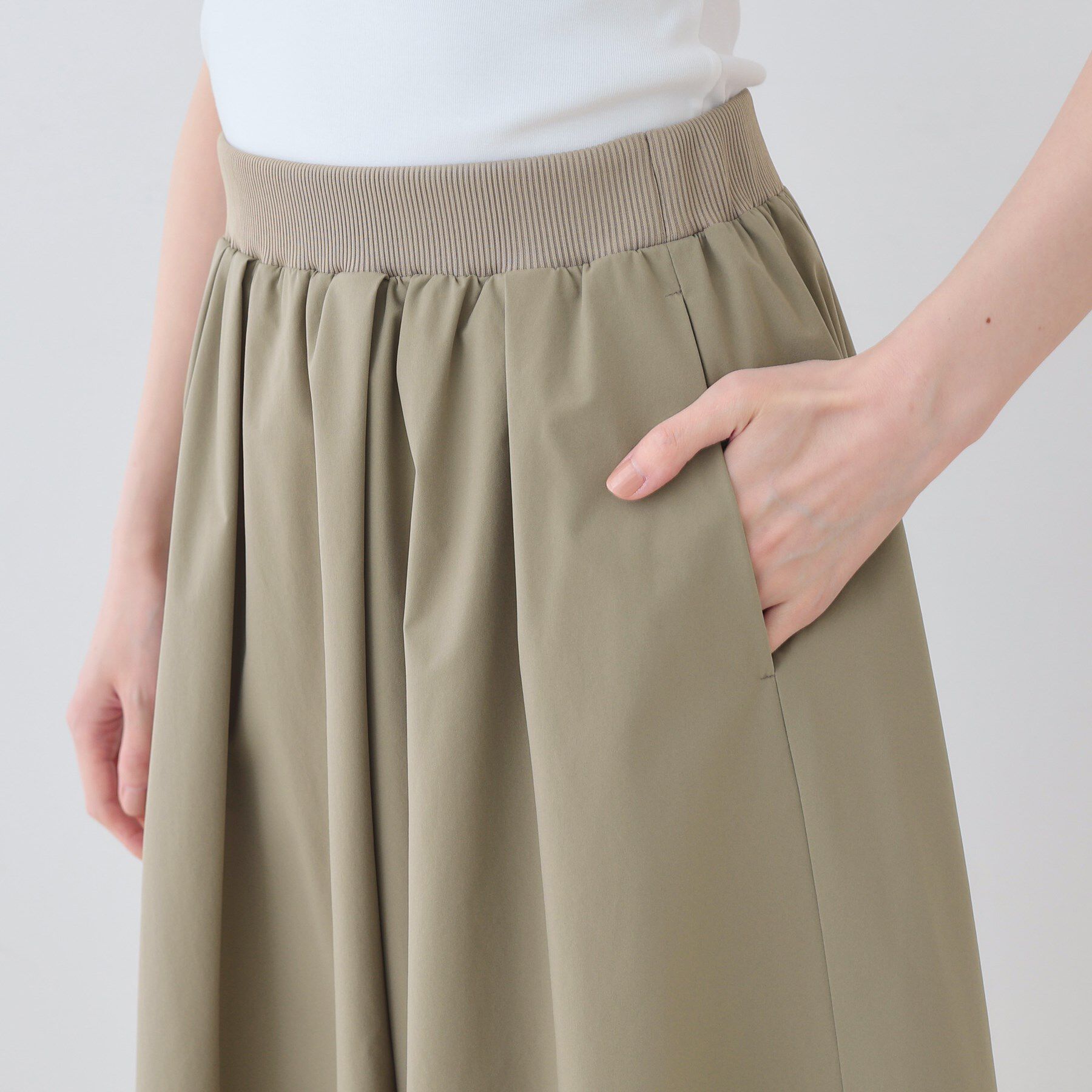 INDIVI「【通気性◎撥水／UVケア／SETUP可能】アクティブスカート」|スカート|