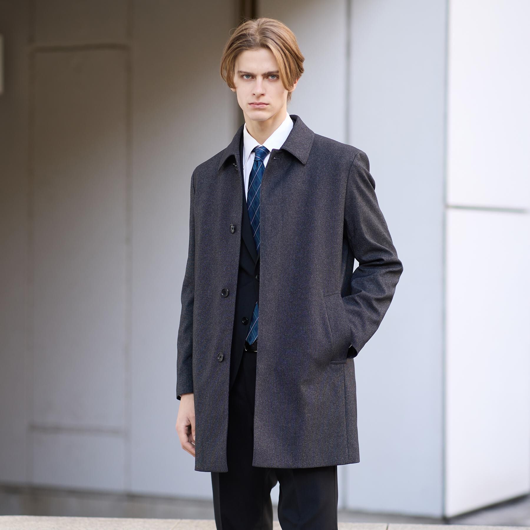 TAKEO KIKUCHI「【ダウンライナー付き】メランジ ステンカラー コート」|ステンカラーコート|