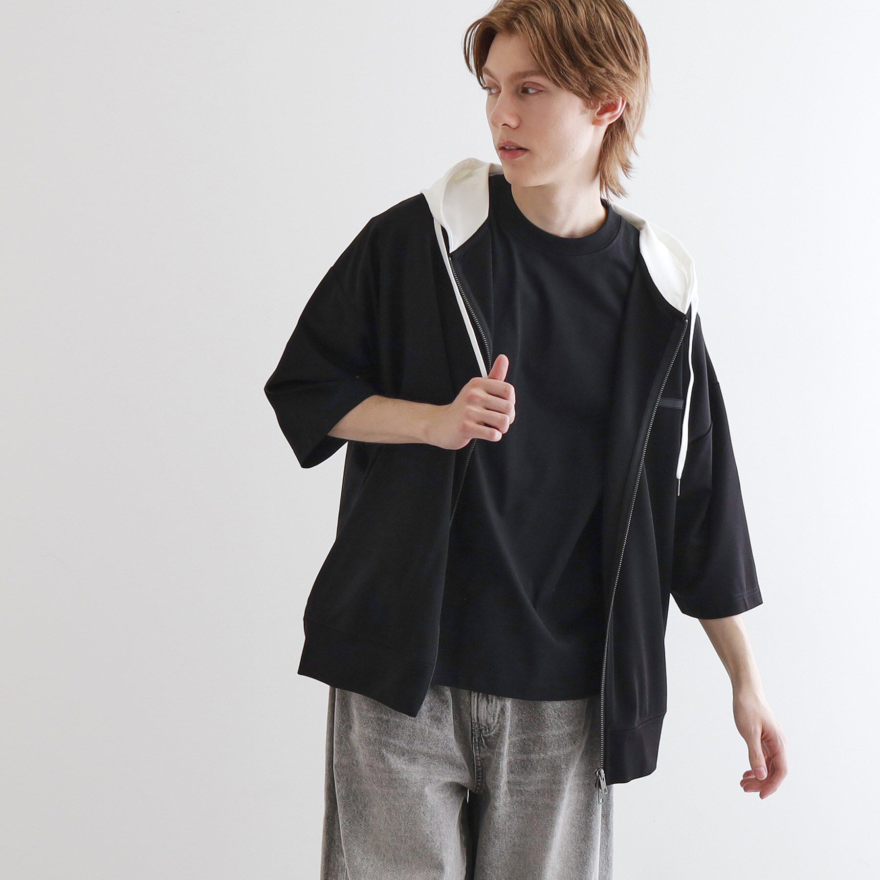 tk.TAKEO KIKUCHI「オーバージップパーカ」|パーカー|
