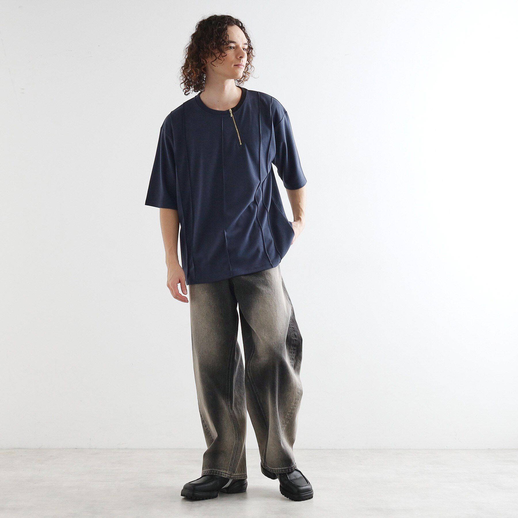 tk.TAKEO KIKUCHI「ストライプタックTシャツ」|Tシャツ・カットソー|