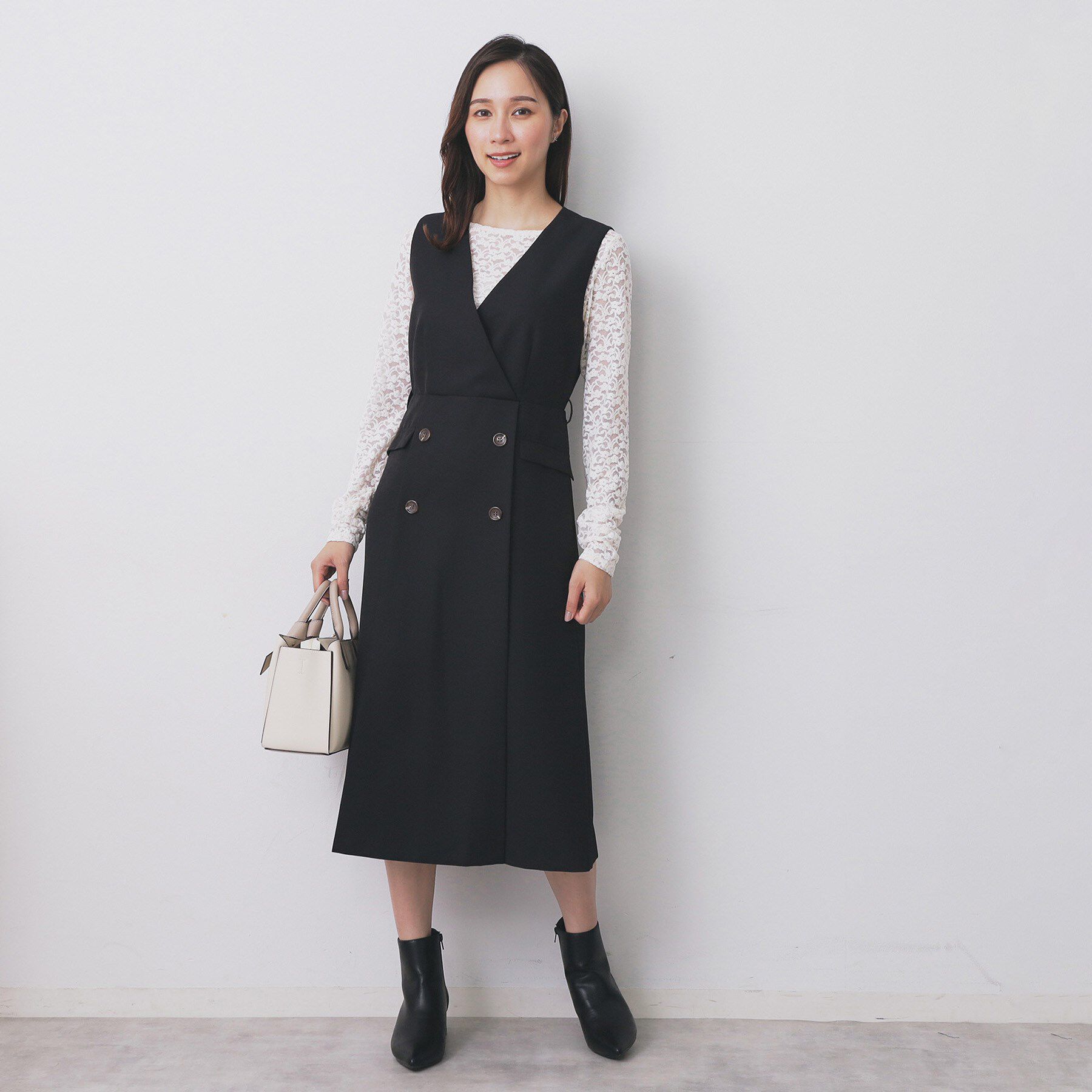 index「トレンチディティールワンピース【洗濯機OK/イージーアイロン/防シワ】」|ワンピース|