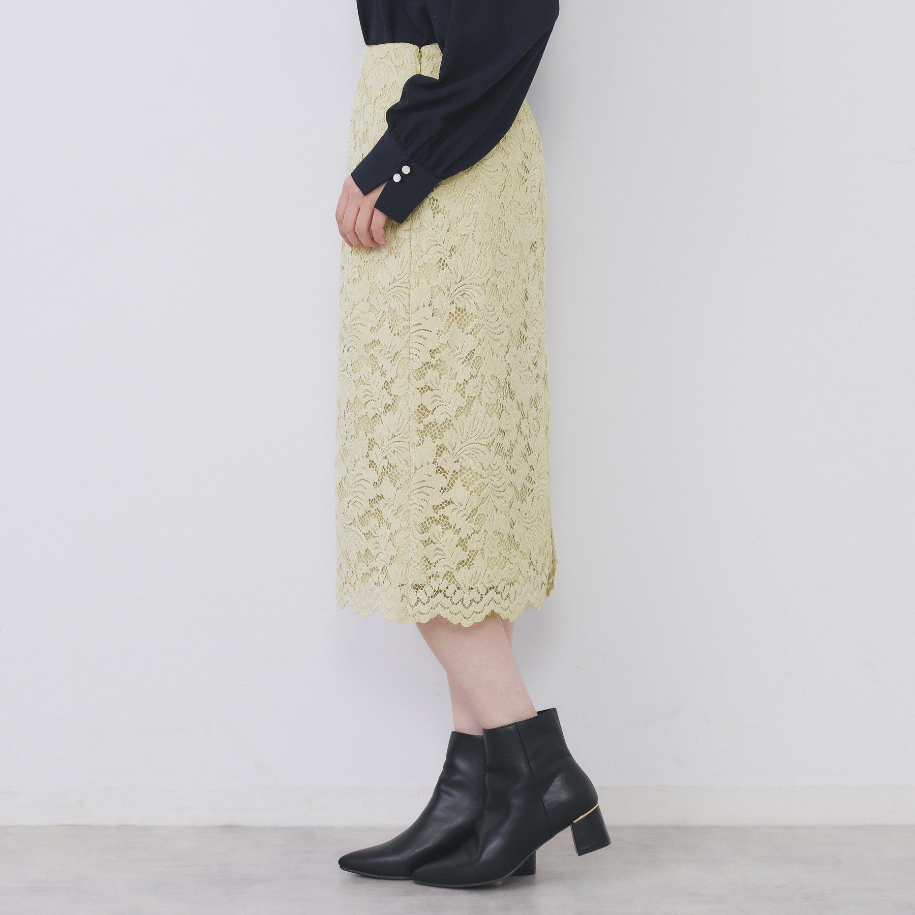 index「モールレースタイトスカート【洗濯機OK】」|スカート|