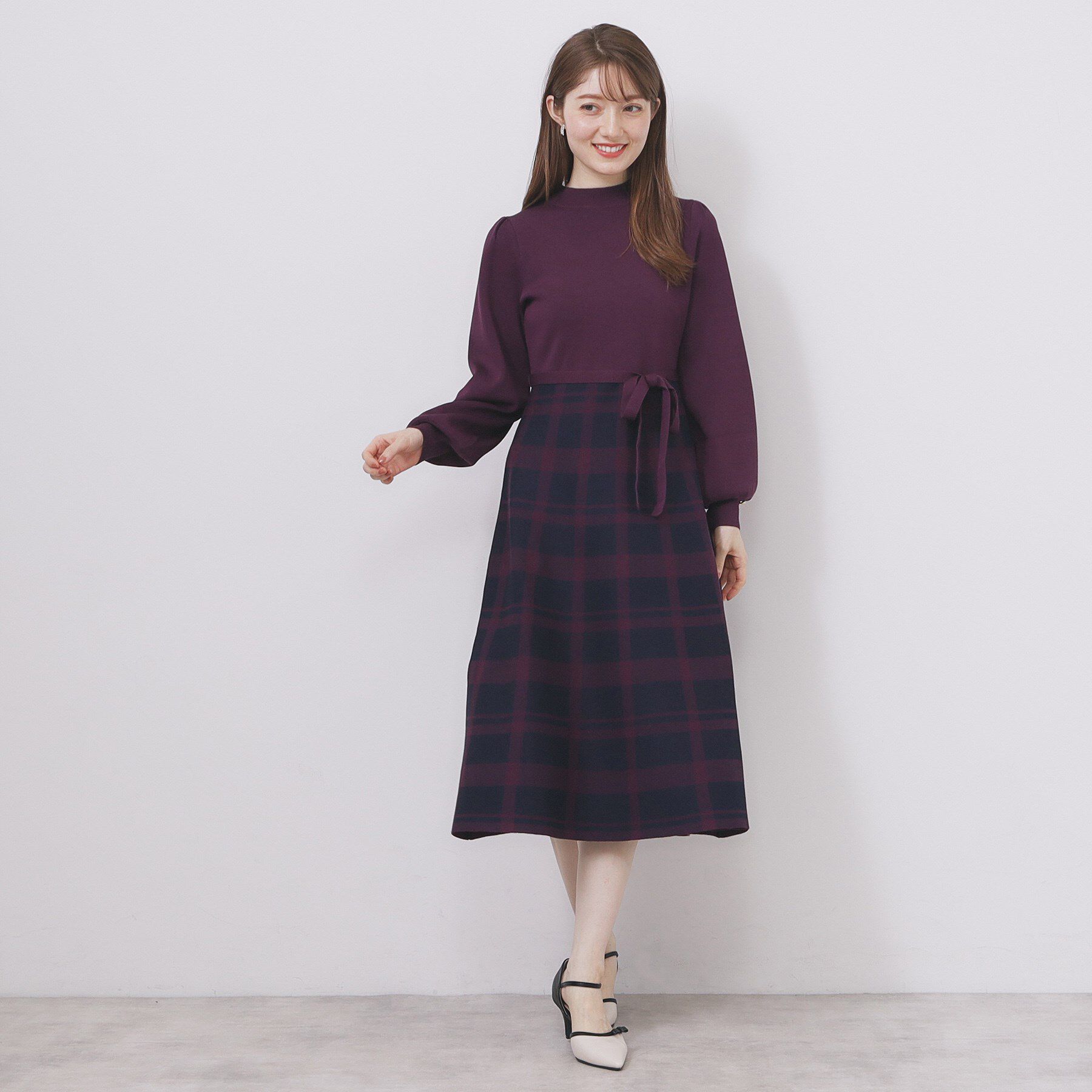 index「ハイネックニットワンピース【洗濯機OK/抗ピル】」|ワンピース|