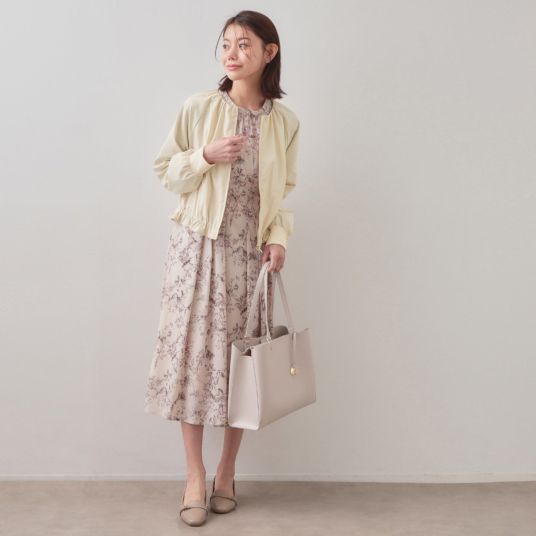 index「マイクロリサイクルポリエステルノーカラーブルゾン【洗濯機OK／接触冷感／防シワ】」|テーラードジャケット|