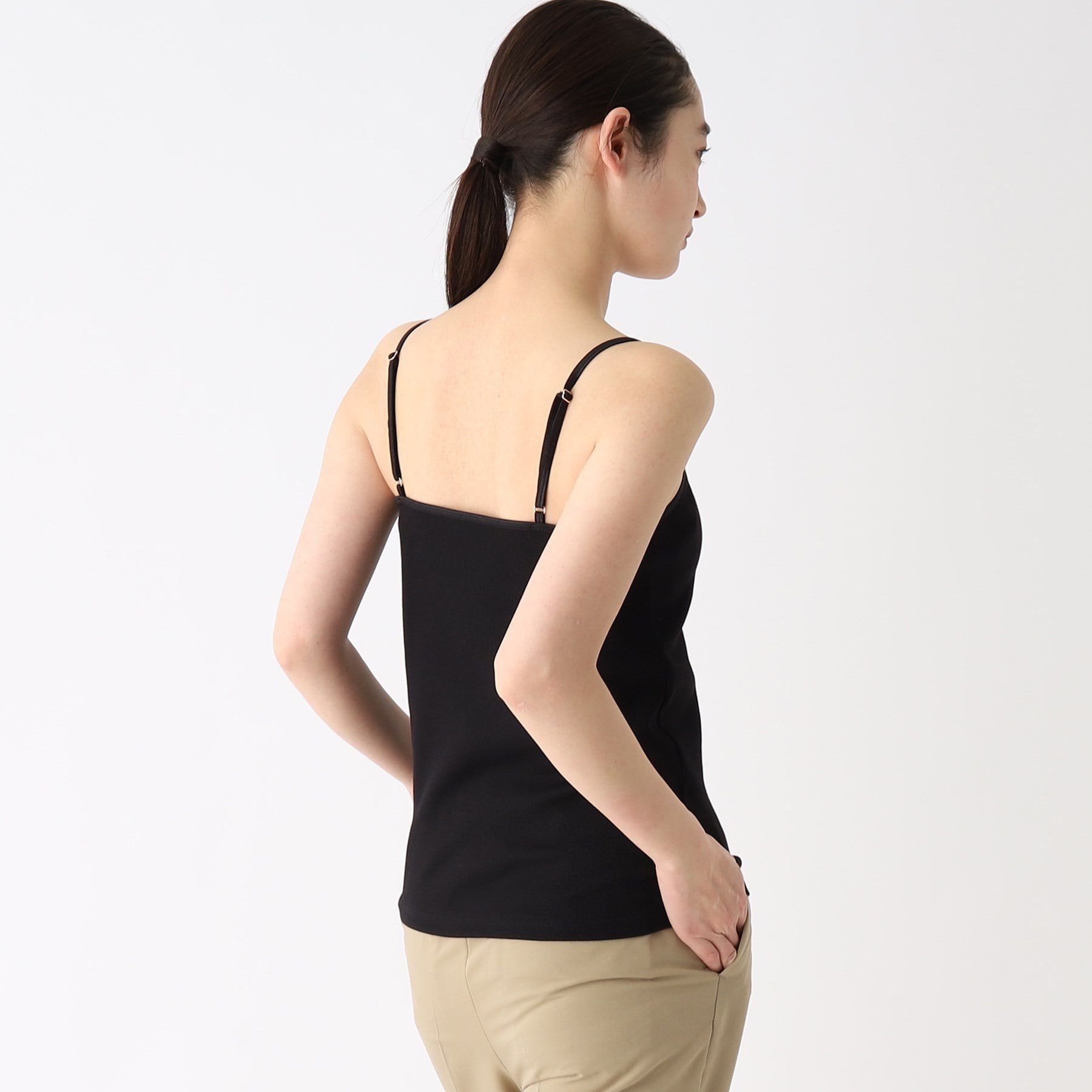 OPAQUE.CLIP「リブキャミソール【洗濯機洗い可】」|キャミソール|