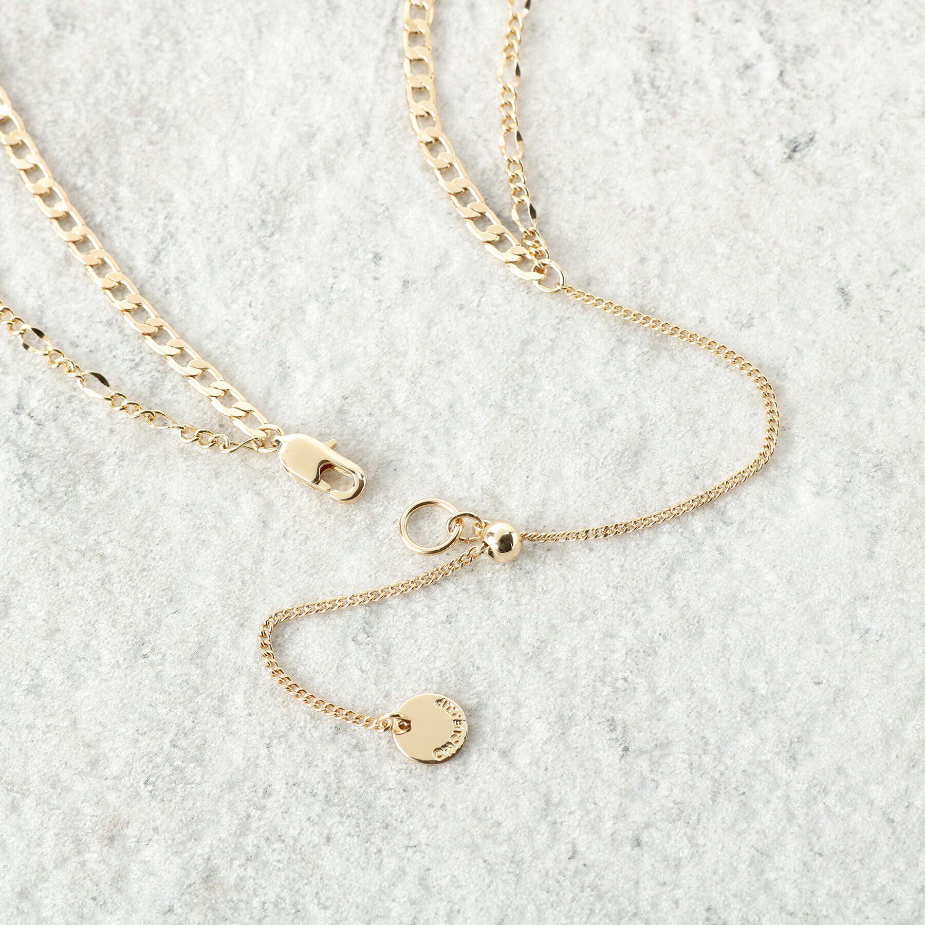 OPAQUE.CLIP「2連チェーンコインチャーム付ネックレス」|ネックレス|