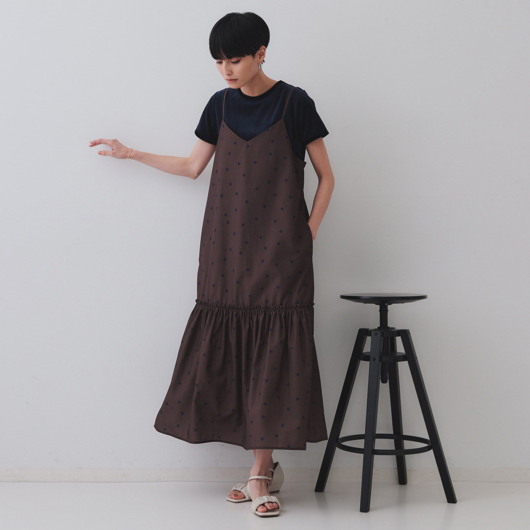 OPAQUE.CLIP「ベロアTシャツ【洗濯機洗い可】」|Tシャツ・カットソー|