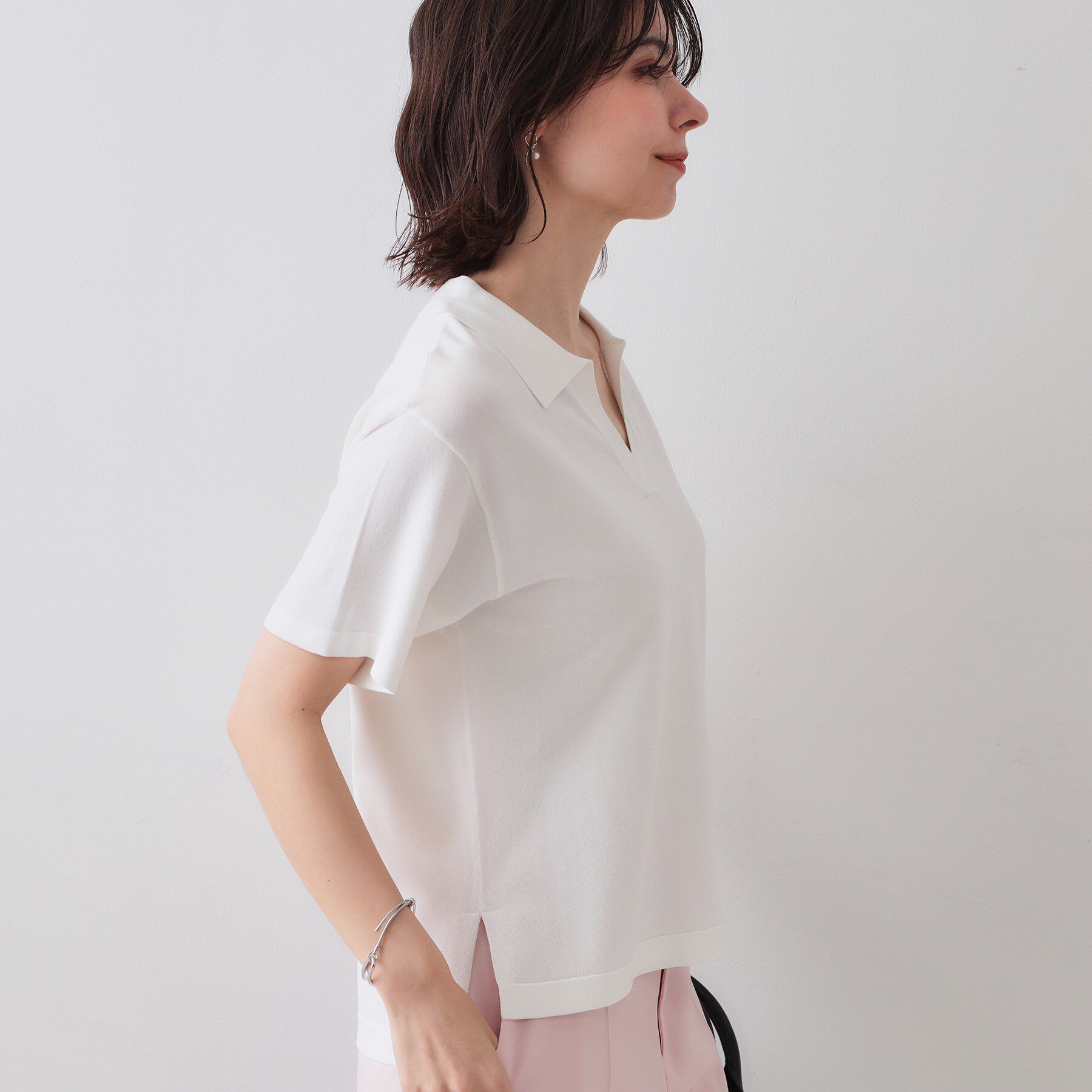 OPAQUE.CLIP「スキッパーニット【UV/接触冷感/抗ピル/洗濯機洗い可】」|ニット・セーター|