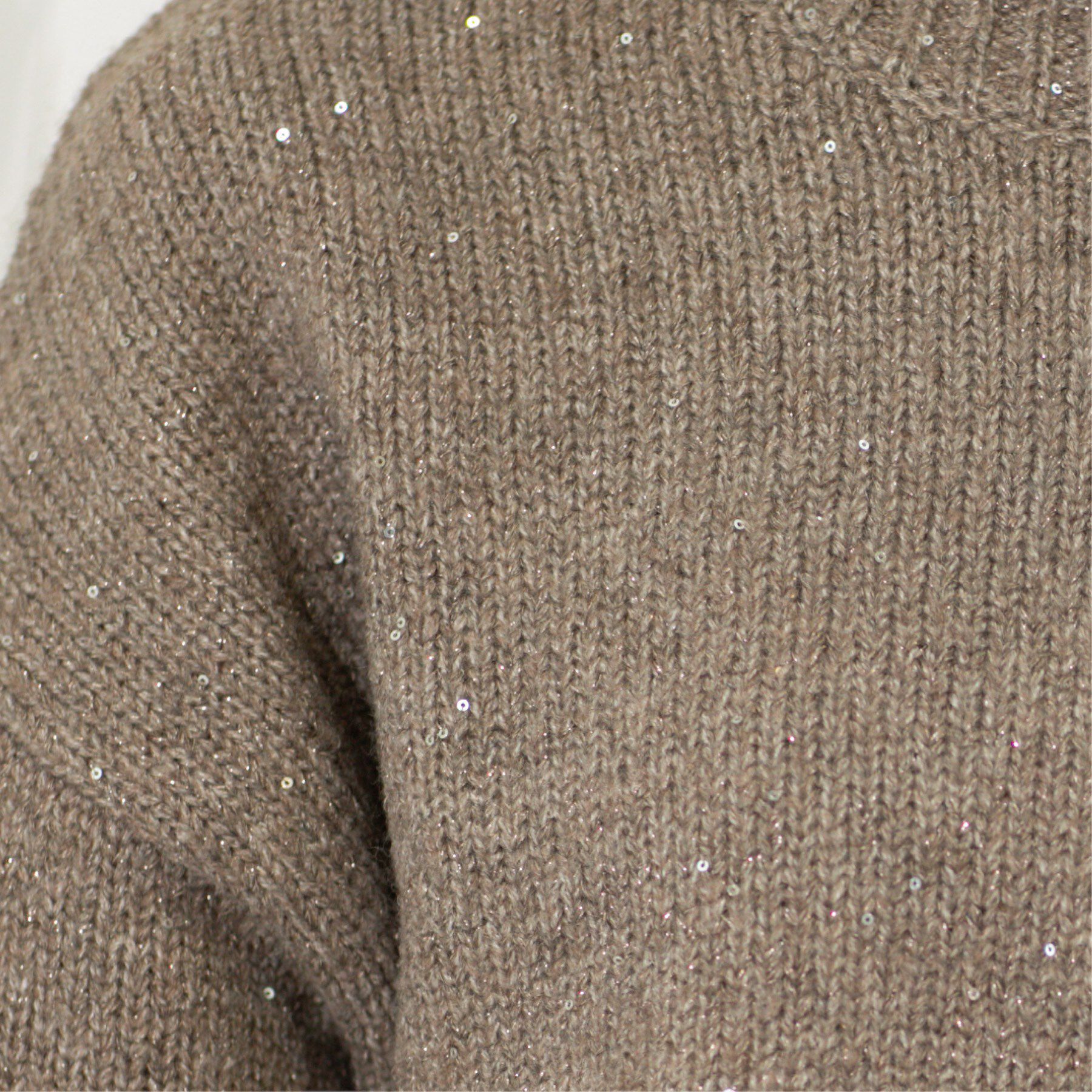 OPAQUE.CLIP「スパンコールラメニット【洗える】」|ニット・セーター|