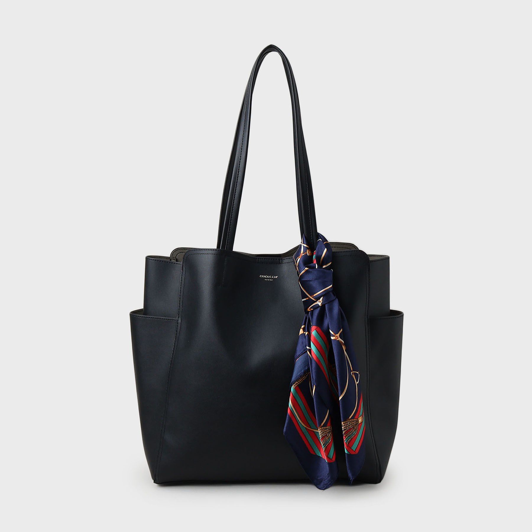 OPAQUE.CLIP「【A4サイズ対応】スカーフ付き裏スエード調合皮トートバッグ」|トートバッグ|