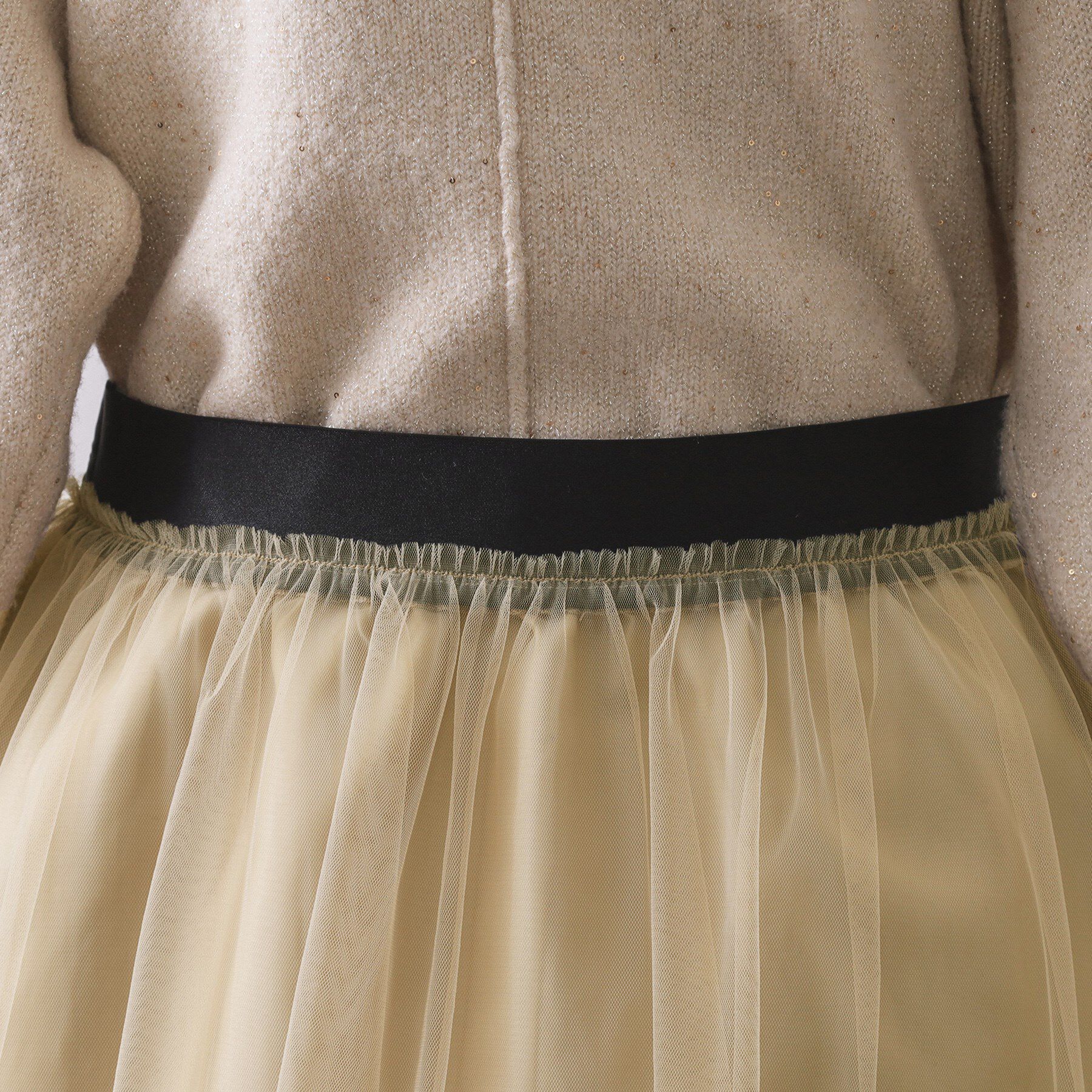 OPAQUE.CLIP「チュールイージーギャザースカート【洗濯機OK】」|スカート|