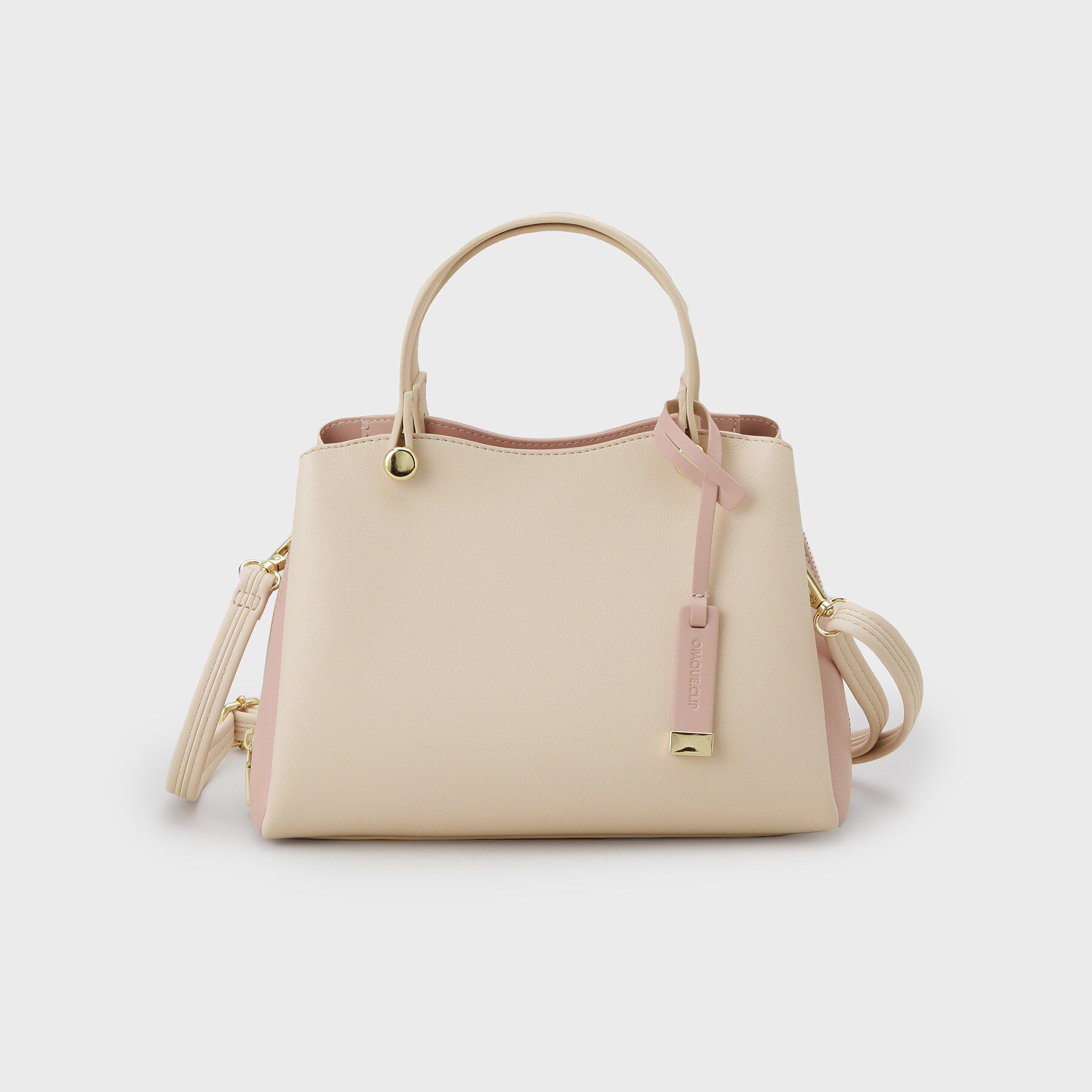 OPAQUE.CLIP「【2WAY】バイカラーミドルボストンバッグ」|ショルダー・メッセンジャー|