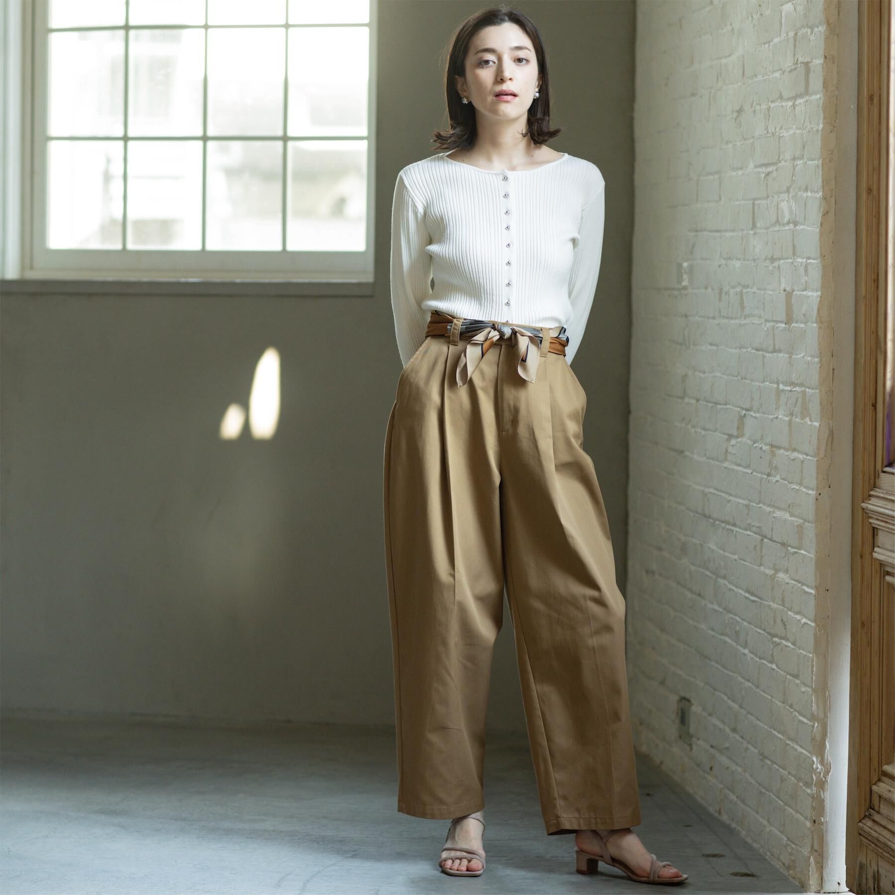 OPAQUE.CLIP「バレルレッグチノパンツ【洗濯機OK】」|その他|