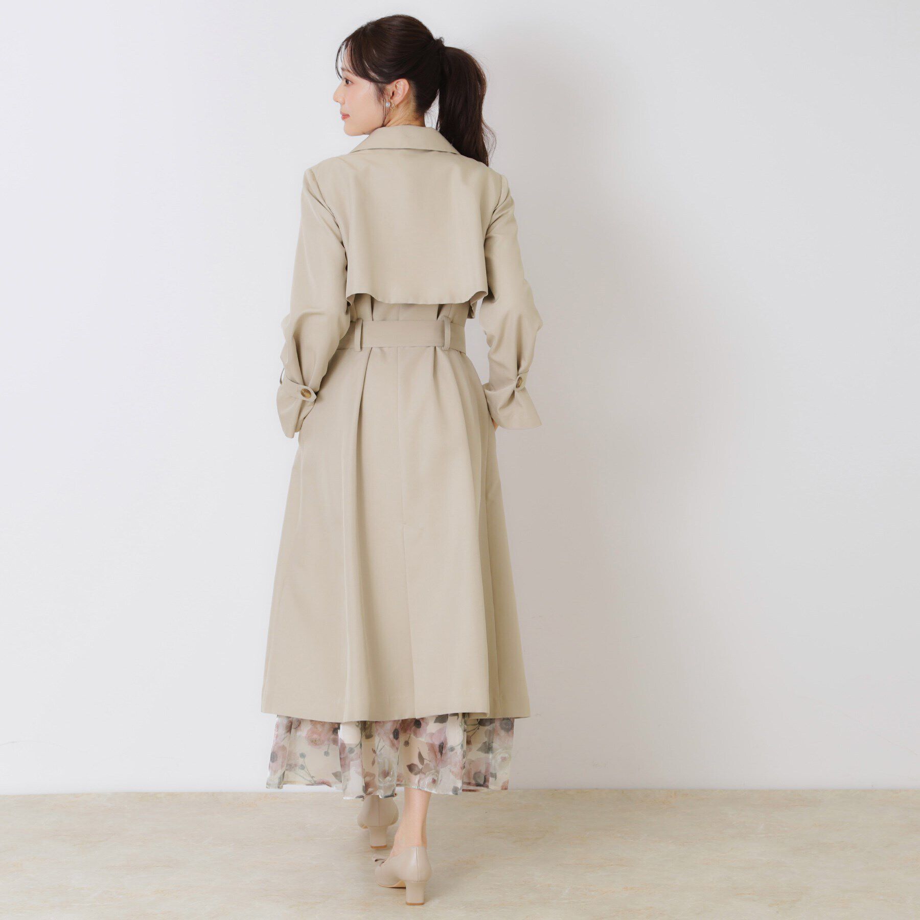 Couture broach「【撥水・通勤・大人可愛い】ロングトレンチ」|トレンチコート|
