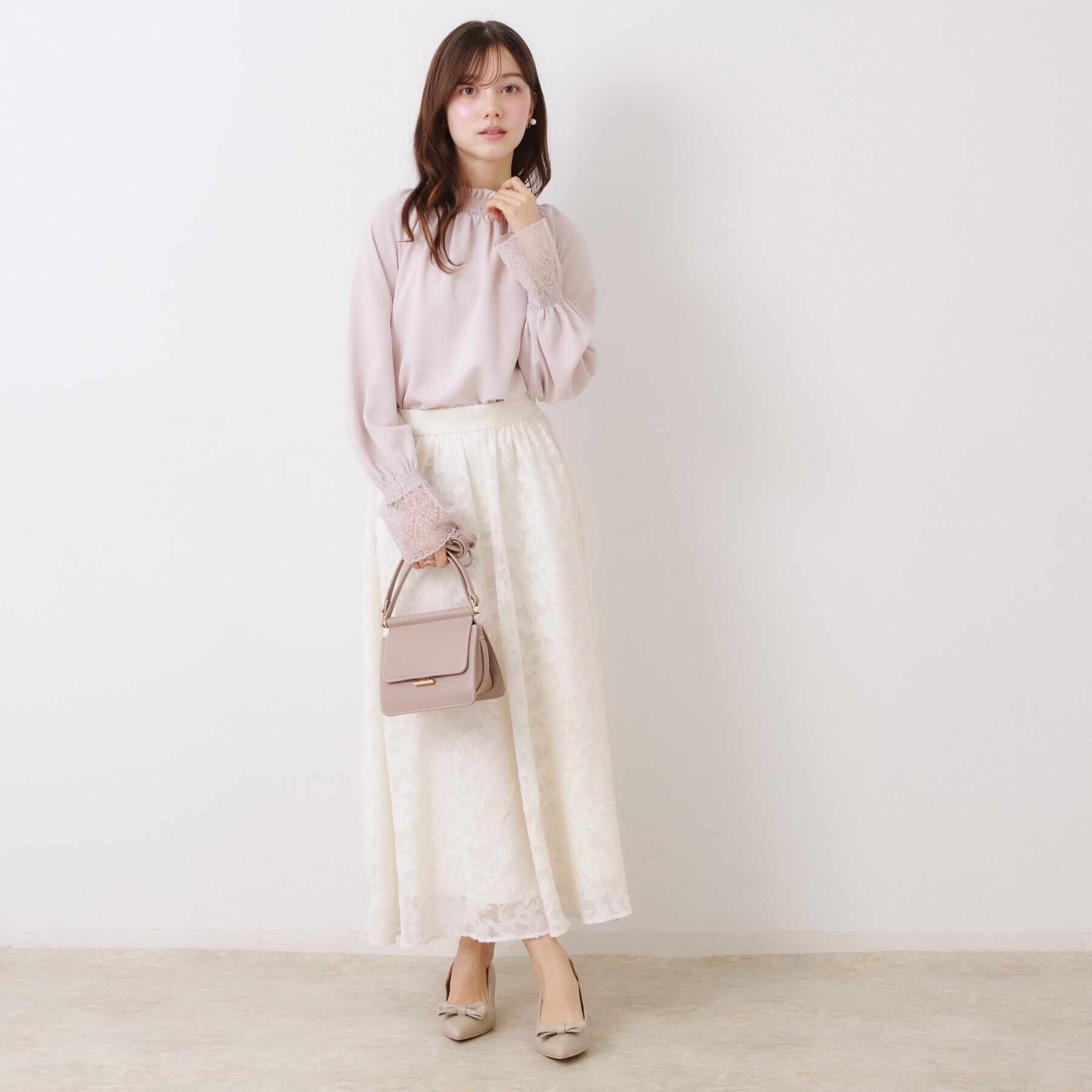 Couture broach「【大人可愛い・通勤】レースキャンディーシャーリングチュニック」|シャツ・ブラウス|