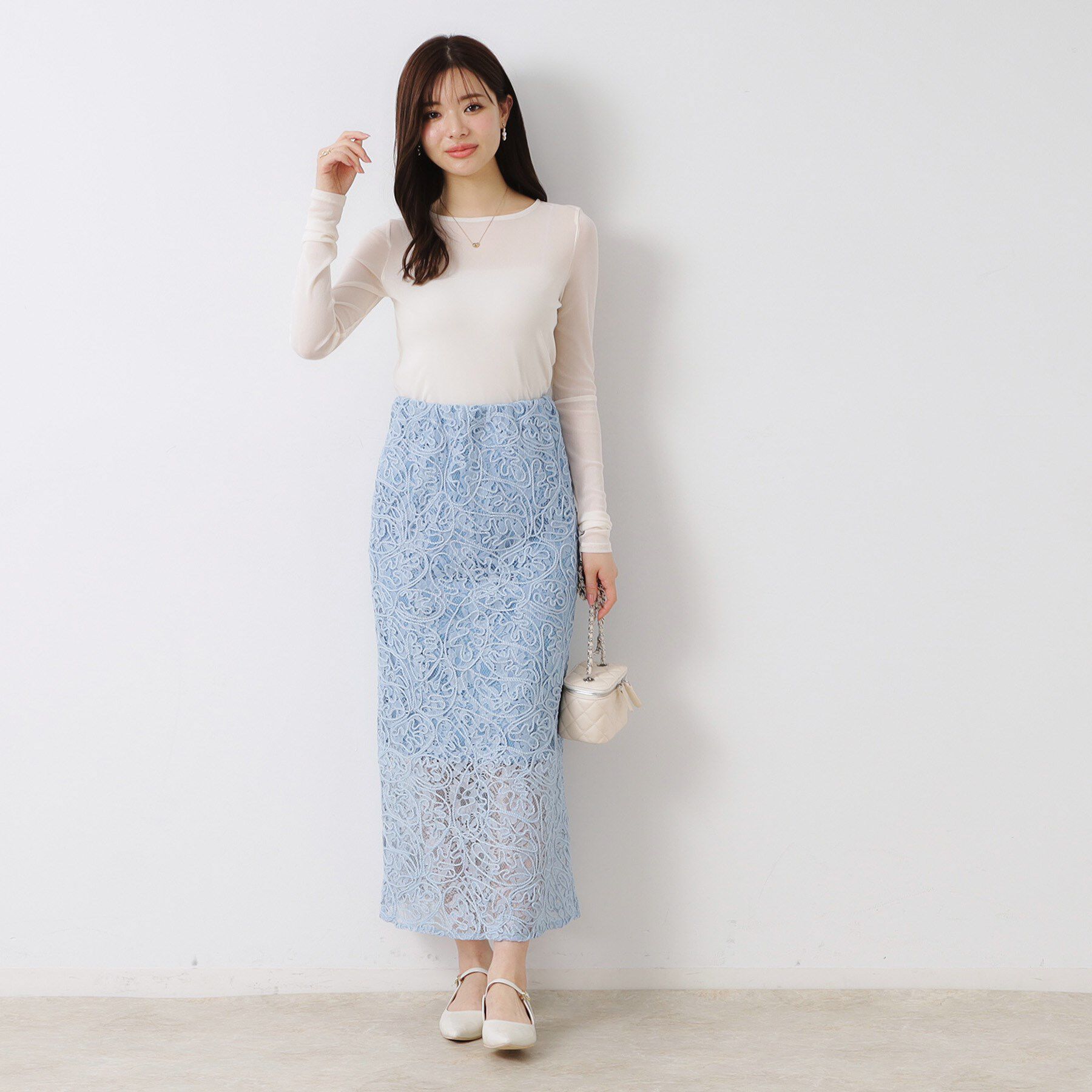 Couture broach「チュールクルーネックTシャツ」|Tシャツ・カットソー|