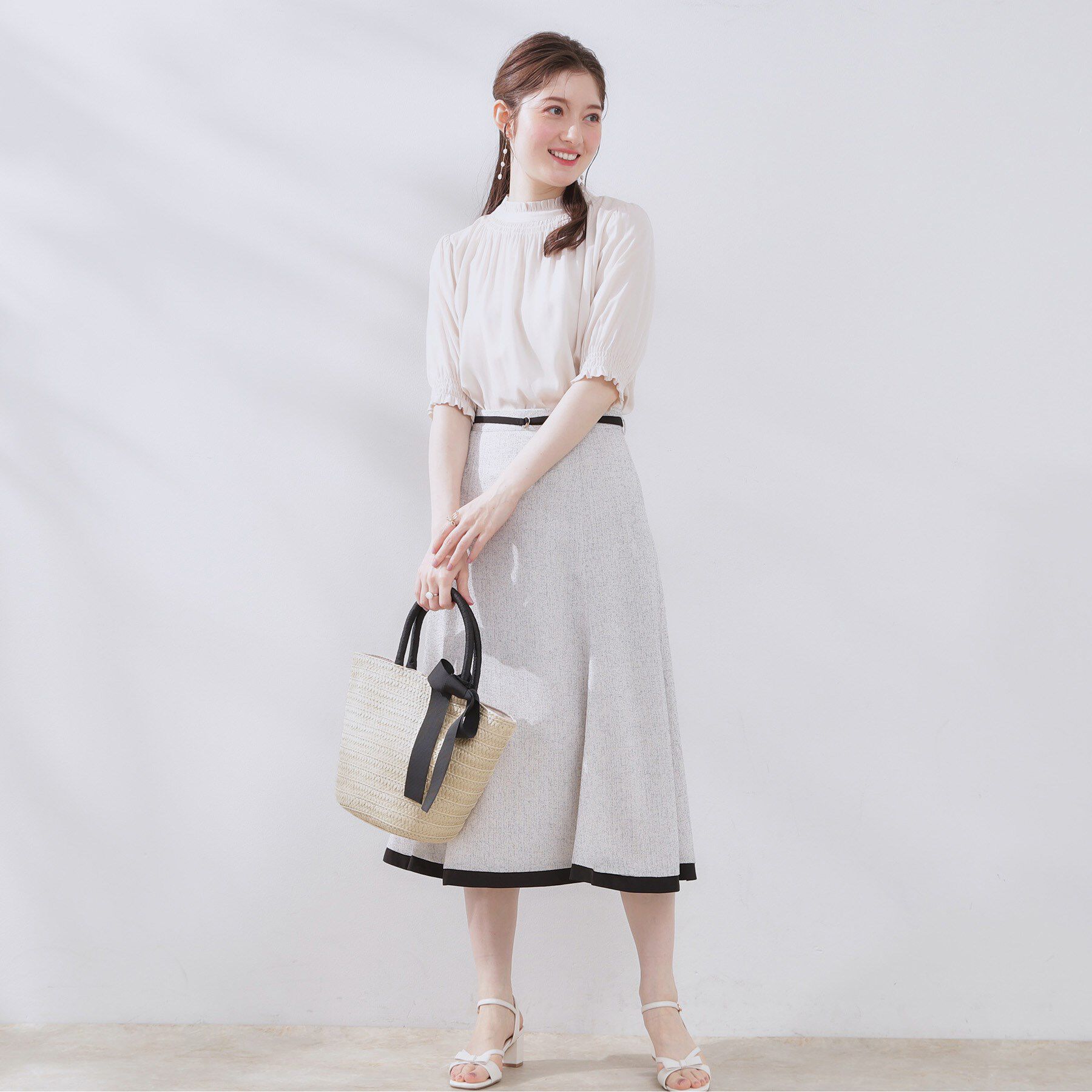 Couture broach「リボンディティールかごトートバッグ」|トートバッグ|