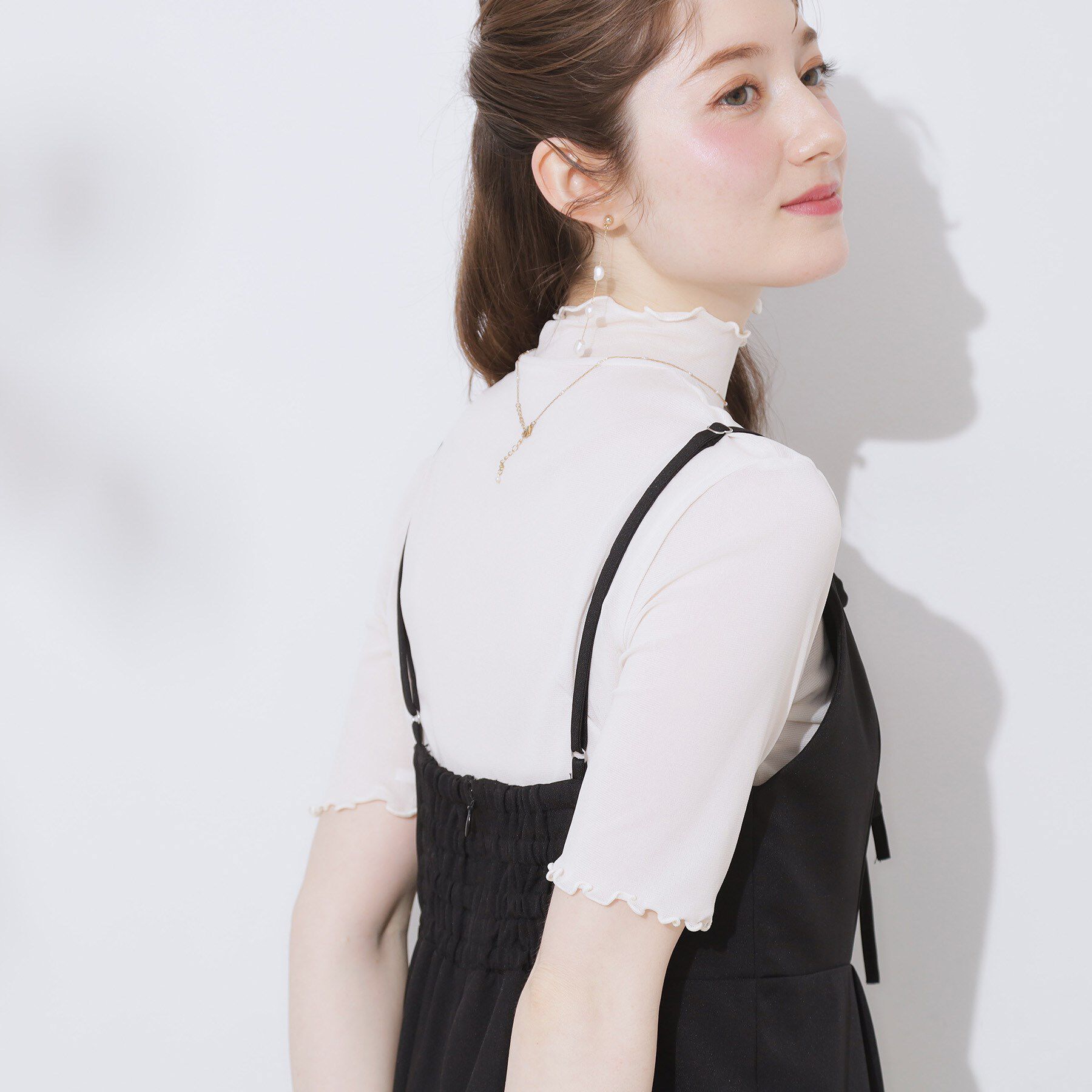 Couture broach「シアーチュール5分袖トップス」|Tシャツ・カットソー|