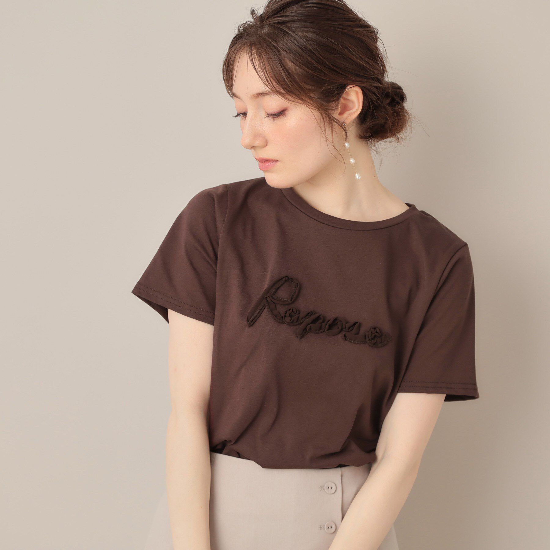 Couture broach「テープ刺繍ロゴT」|Tシャツ・カットソー|