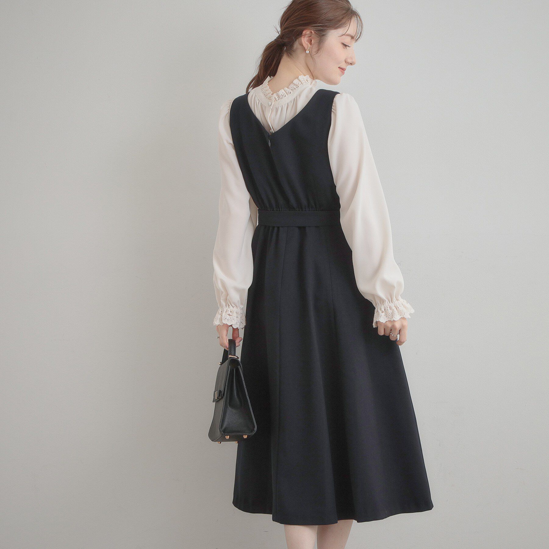 Couture broach「【洗える・ハレの日・通勤】ハートネック フレアージャンスカ」|ワンピース|
