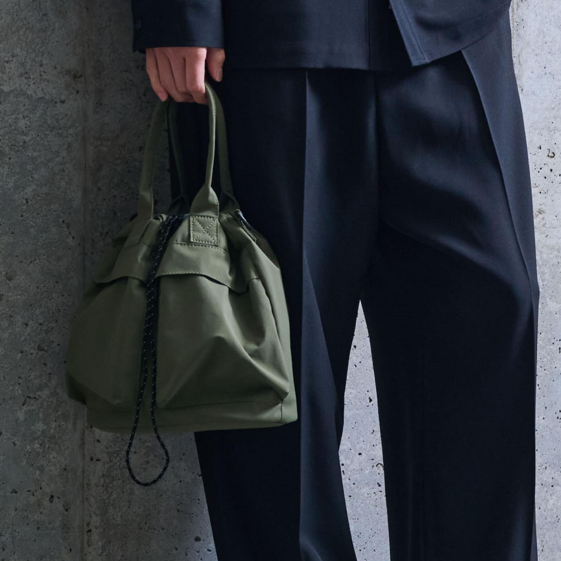 THE SHOP TK「【Begin6月号掲載】2WAY巾着ショルダーバック」|ショルダー・メッセンジャー|オリーブグリーン(0