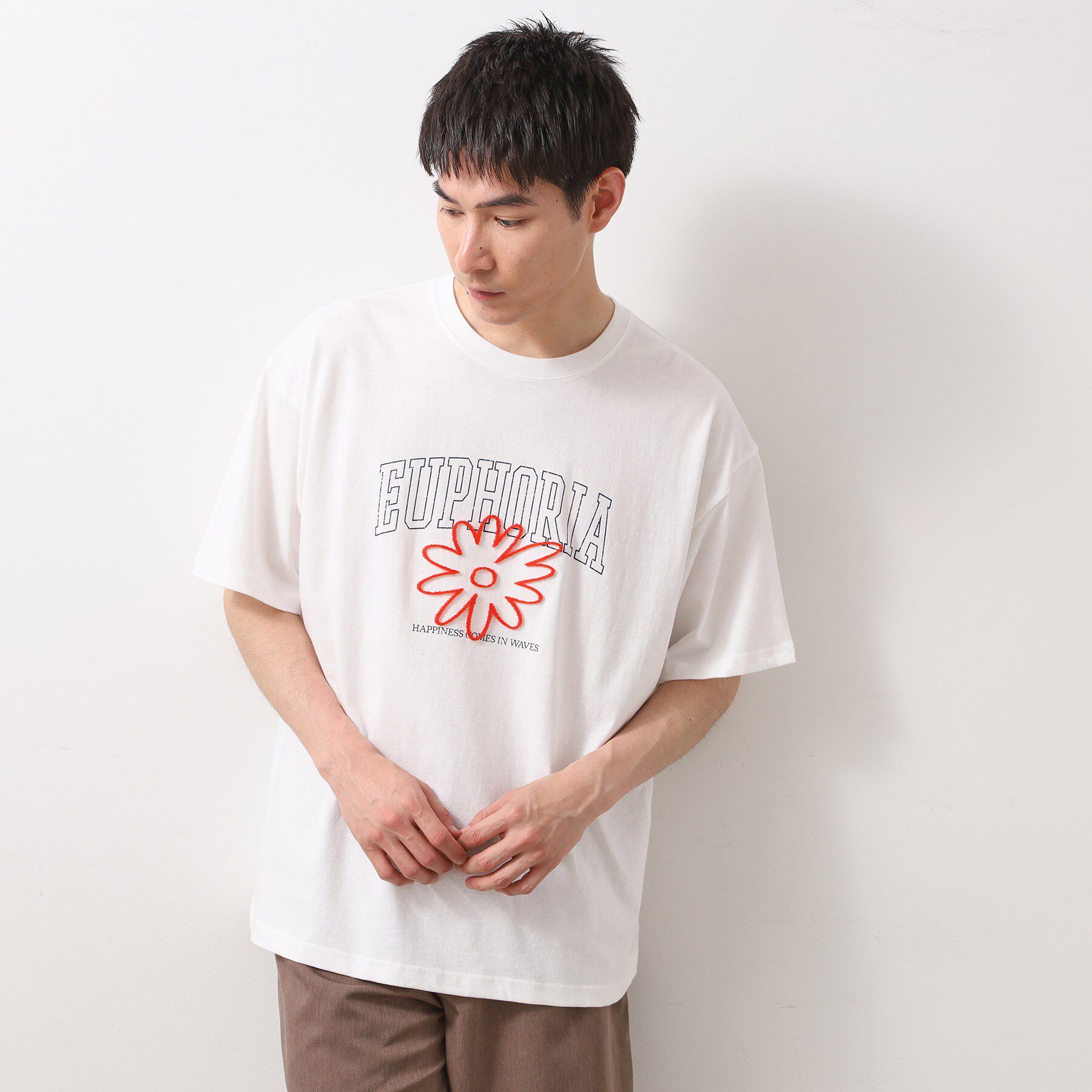 THE SHOP TK「刺繍ロゴ半袖Ｔシャツ　【洗濯機OK/ユニセックス】」|Tシャツ・カットソー|