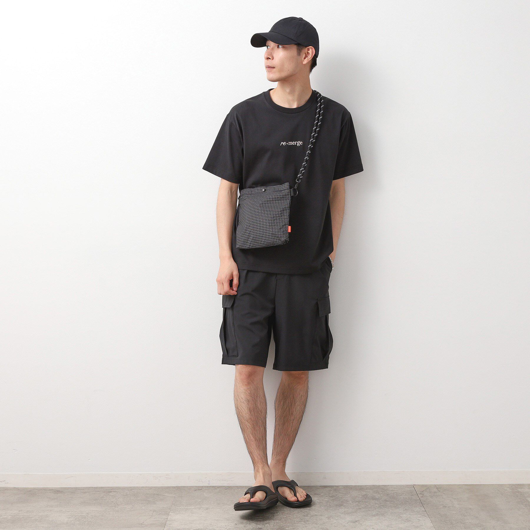 THE SHOP TK「ナイロンスクエアサコッシュ 【ユニセックス／軽量】」|ショルダー・メッセンジャー|