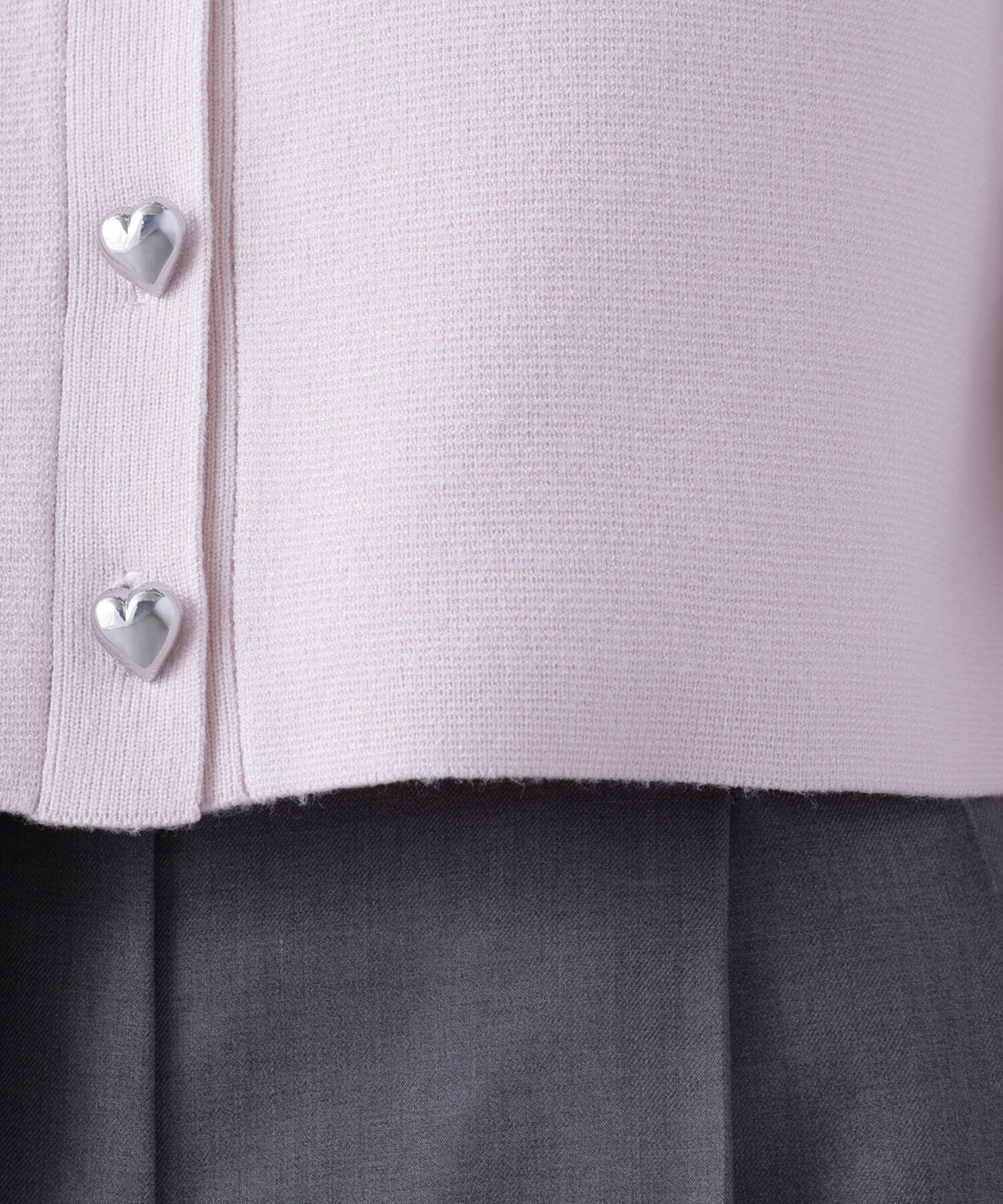  「ハートボタンニットジャケット」|ニット・セーター|