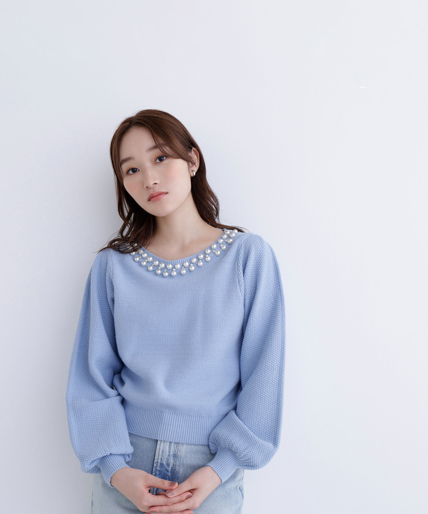  「パールネックニット」|ニット・セーター|