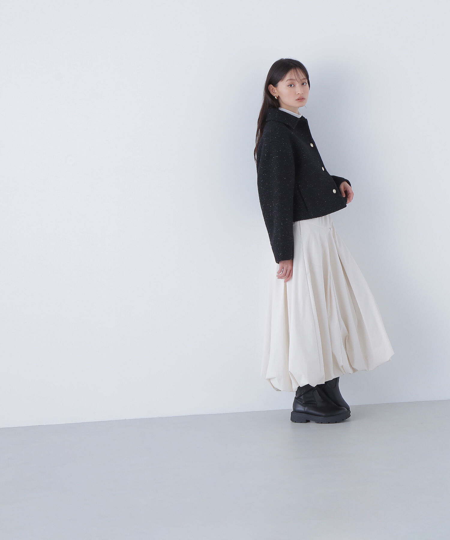  「ステンカラーショートブルゾン」|ブルゾン・スタジャン|