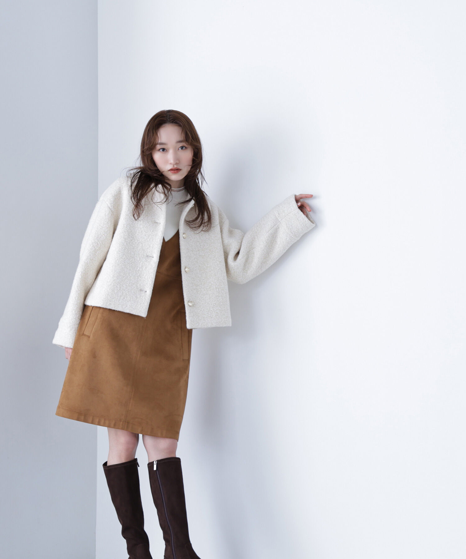  「ステンカラーショートブルゾン」|ブルゾン・スタジャン|