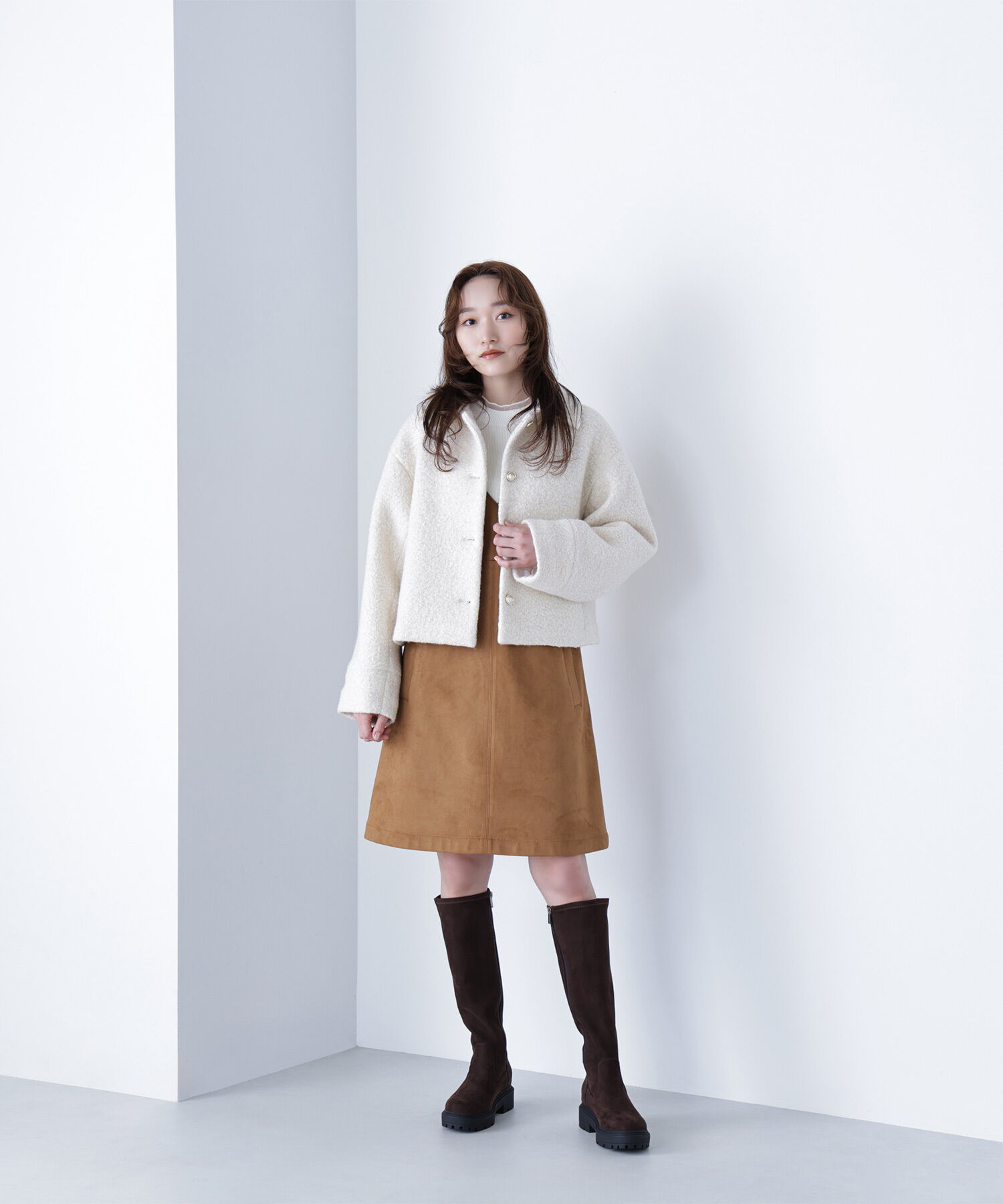  「ステンカラーショートブルゾン」|ブルゾン・スタジャン|