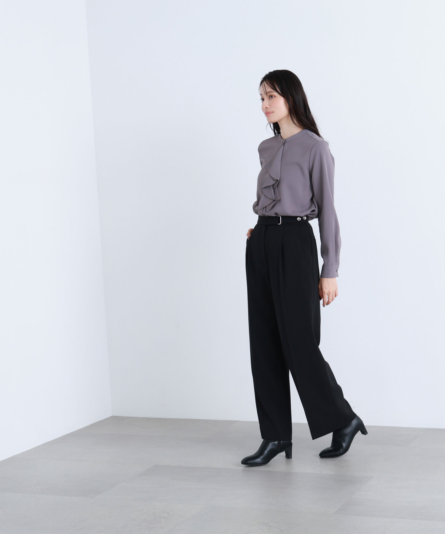  「メタルディティールタックワイドパンツ」|その他|