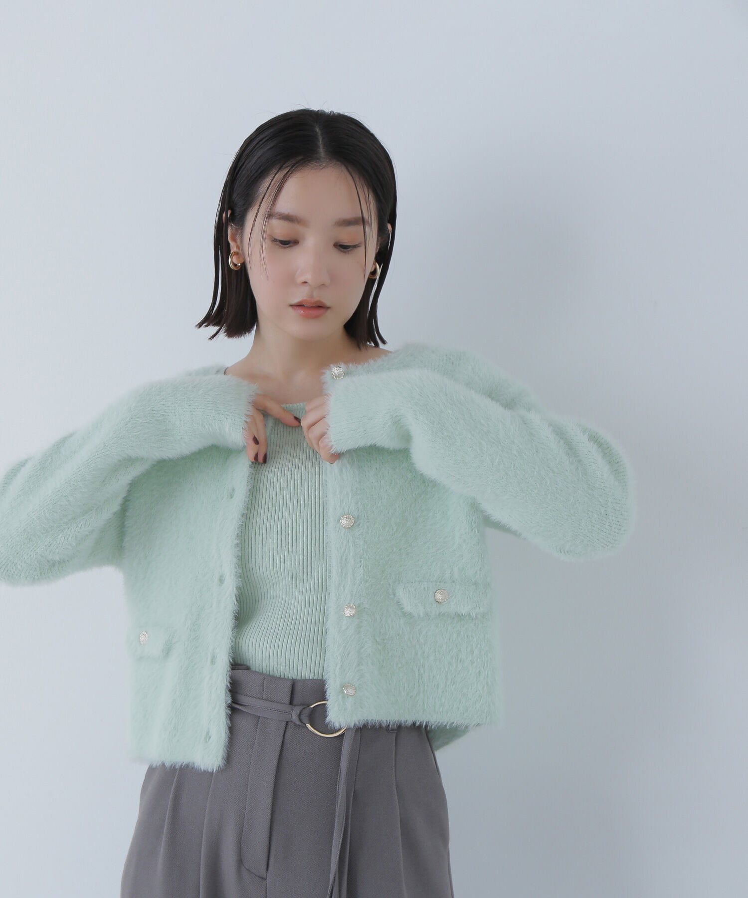  「&ldquo;ふわ＆リブ&rdquo;アンサンブルニット」|ニット・セーター|