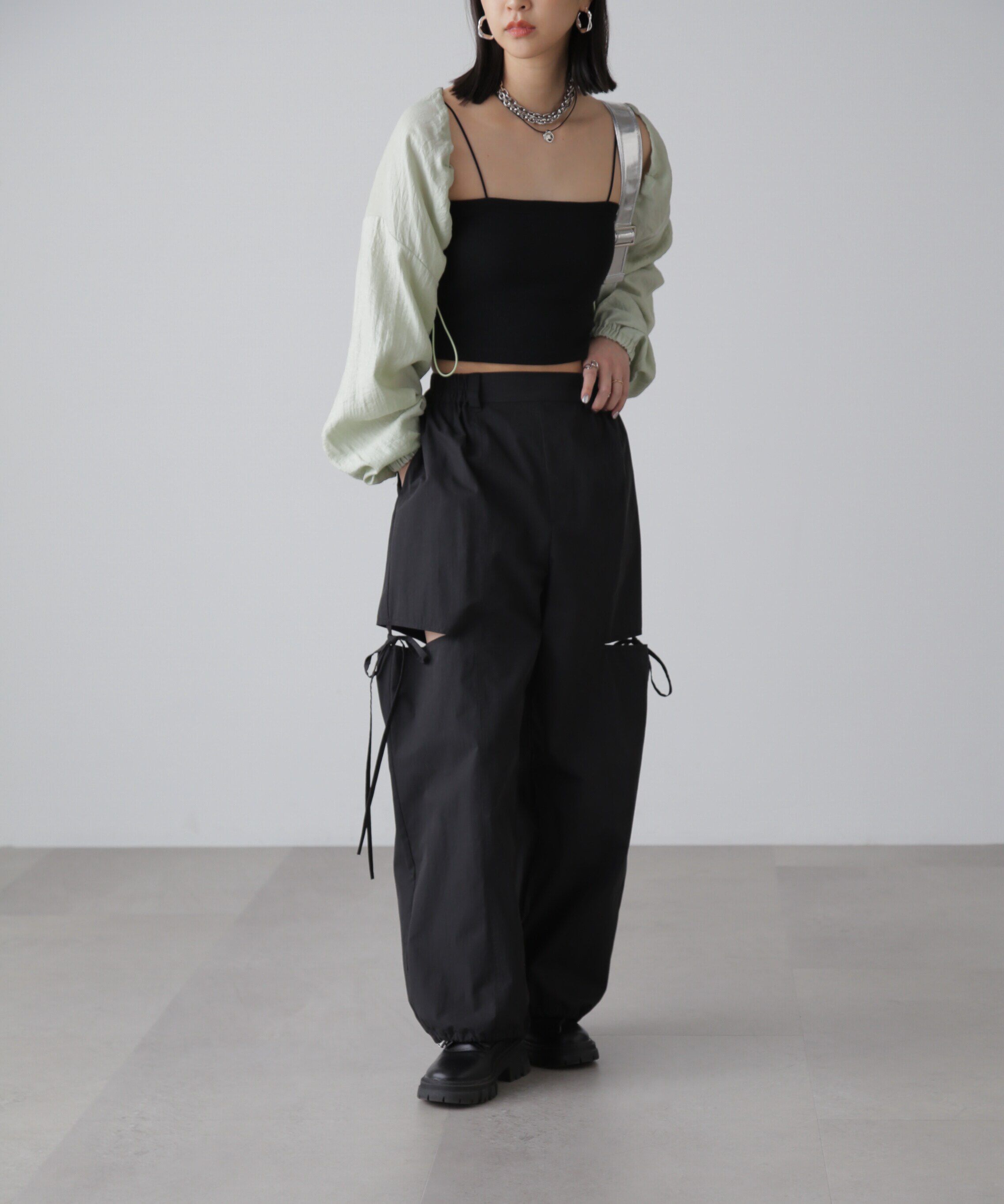  「ドロストショート丈ボレロ」|シャツ・ブラウス|