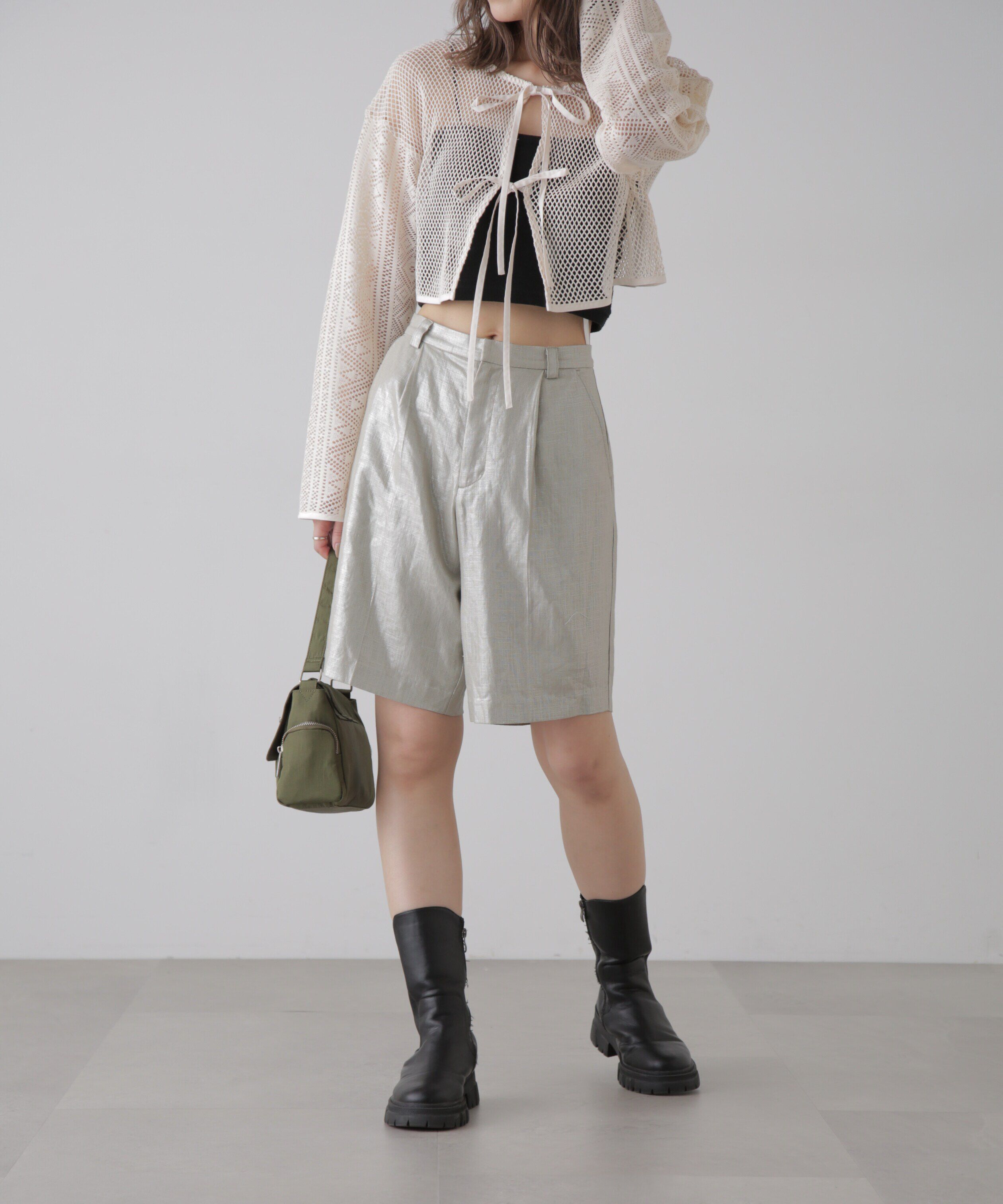  「麻混箔プリントハーフパンツ」|その他|