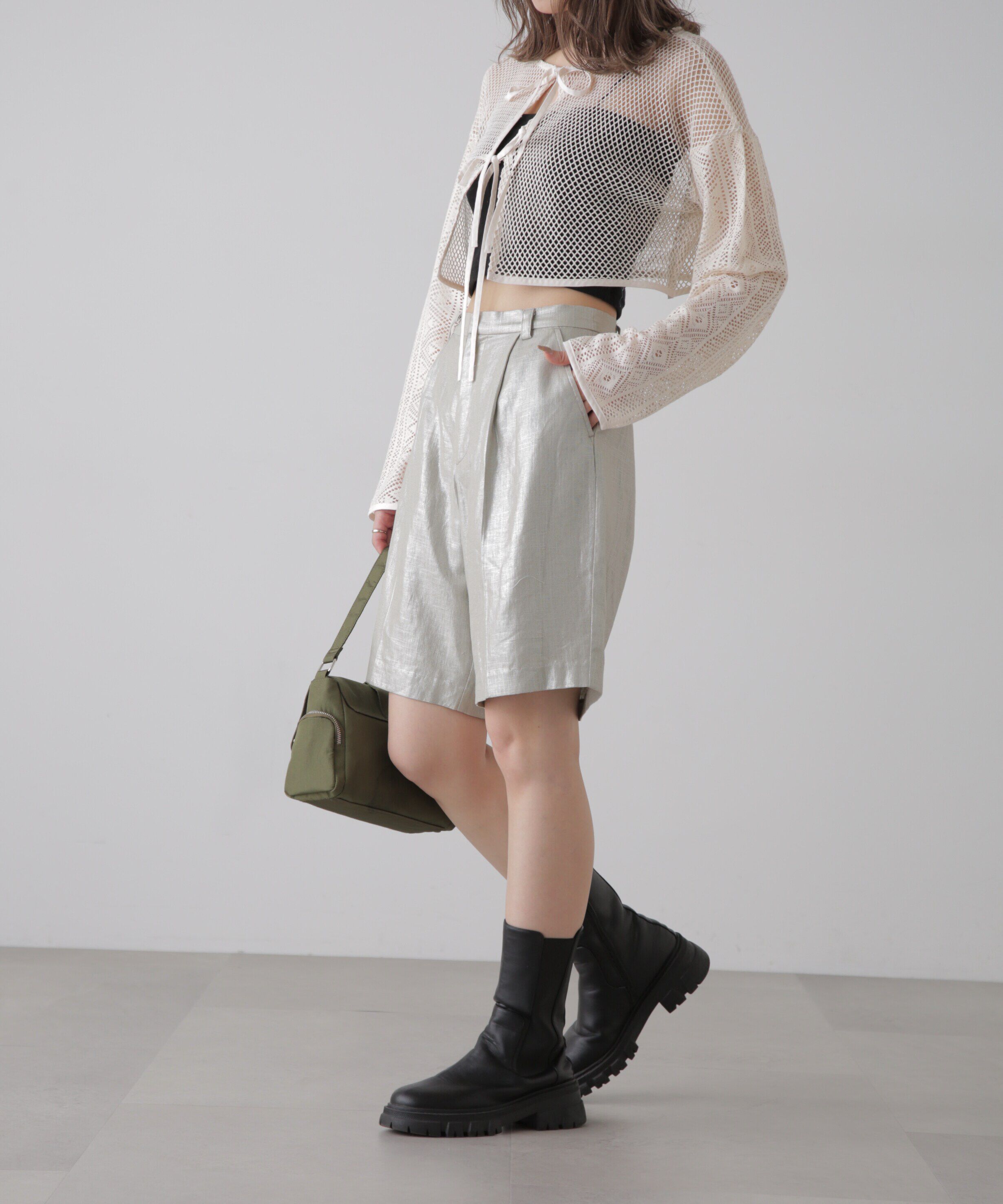  「麻混箔プリントハーフパンツ」|その他|