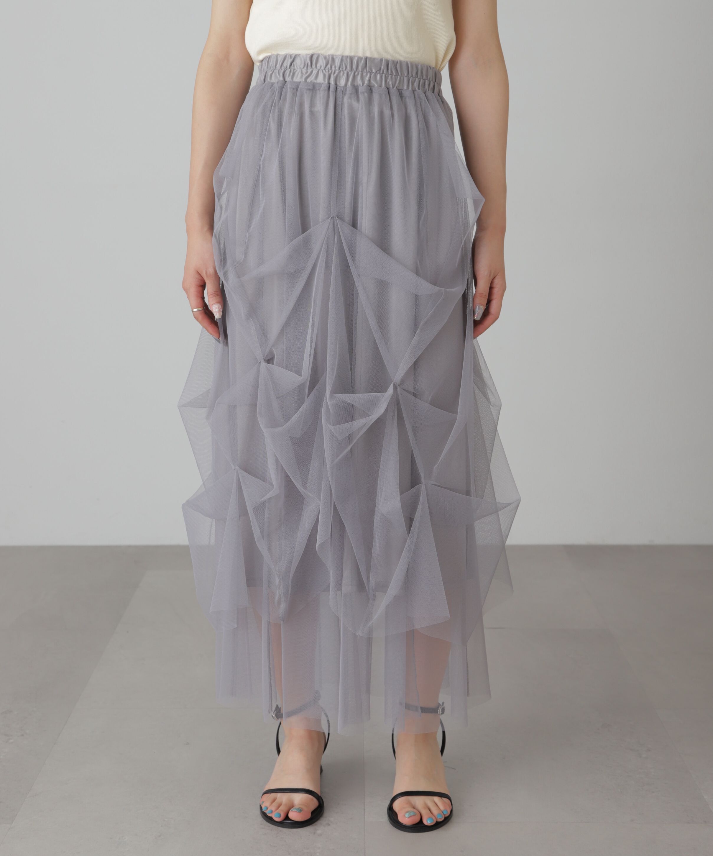  「チュールイレギュラータックスカート」|スカート|