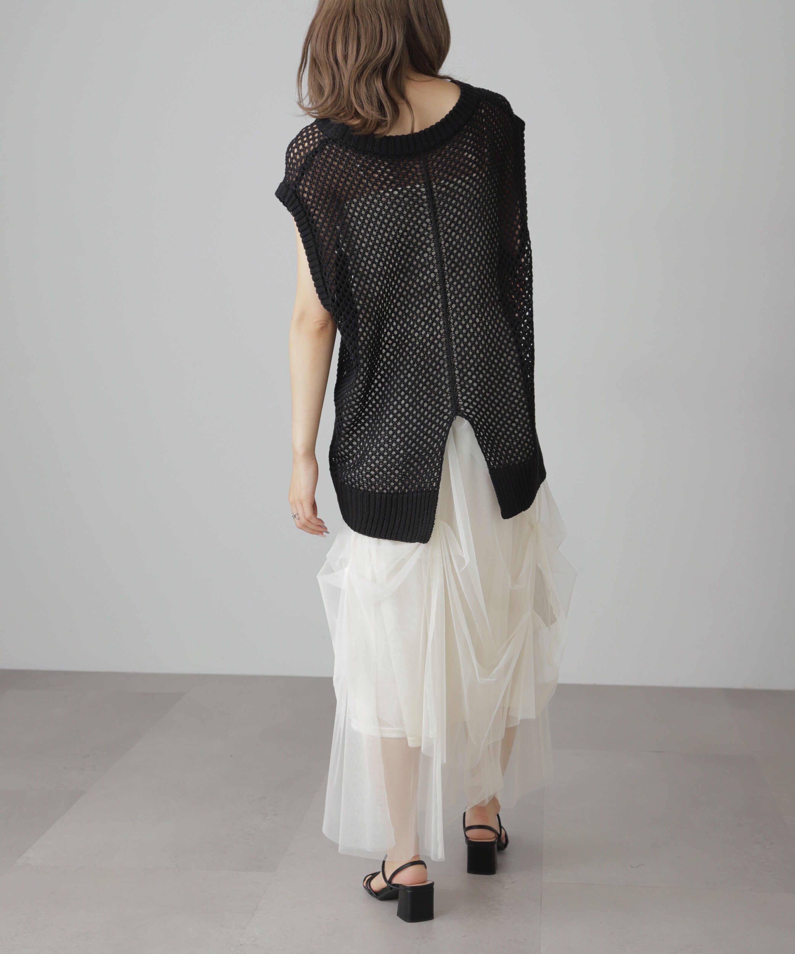  「チュールイレギュラータックスカート」|スカート|