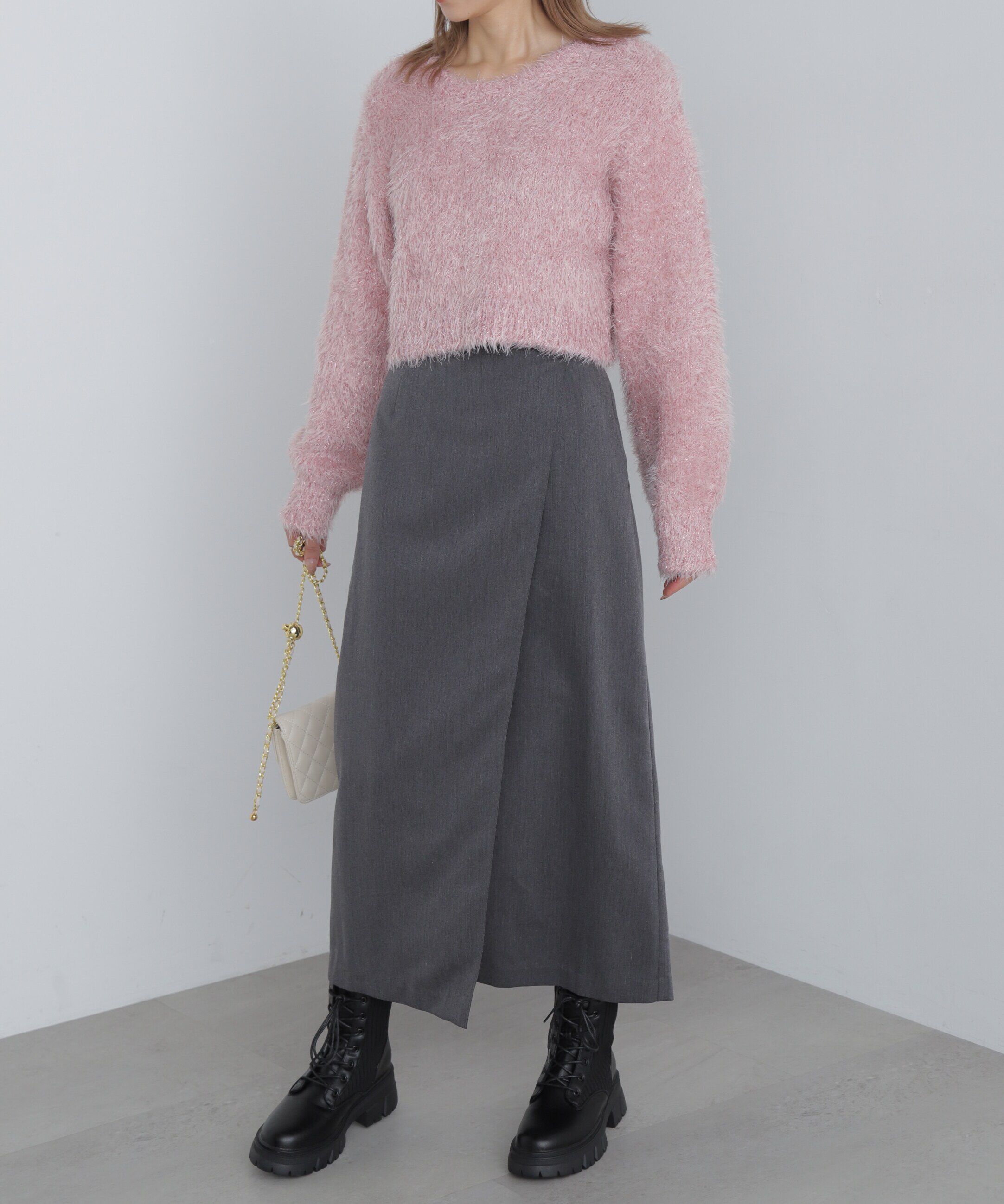  「ラップ風ナロースカート」|スカート|