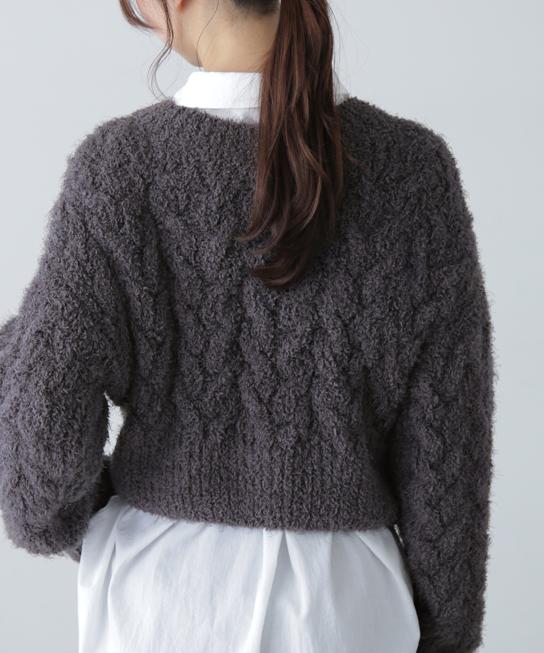  「シャギーケーブルニット」|ニット・セーター|