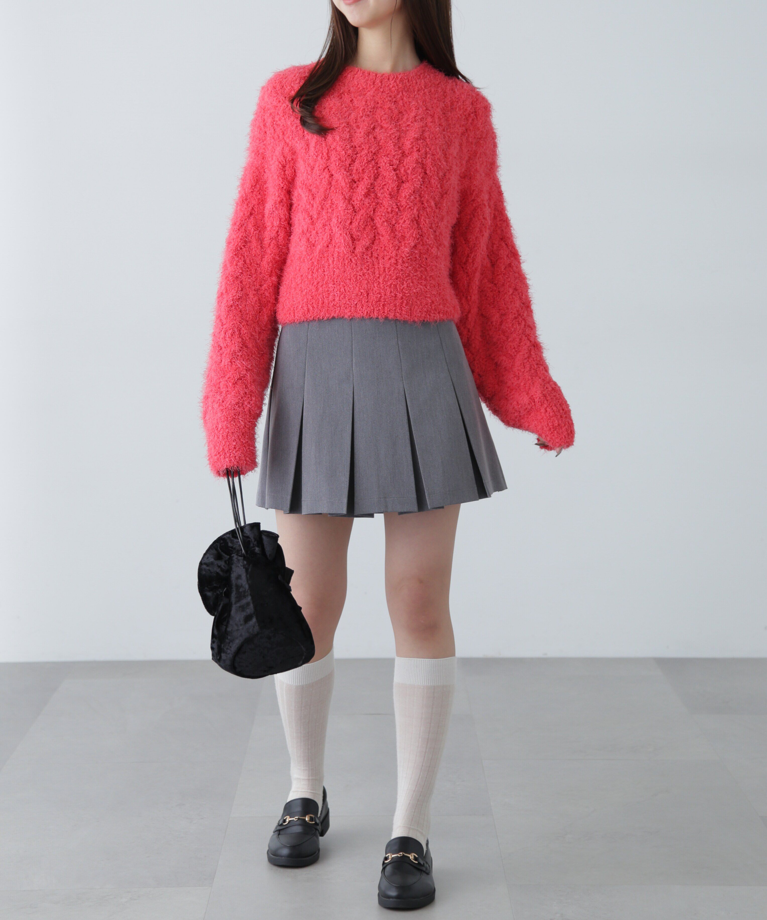  「シャギーケーブルニット」|ニット・セーター|