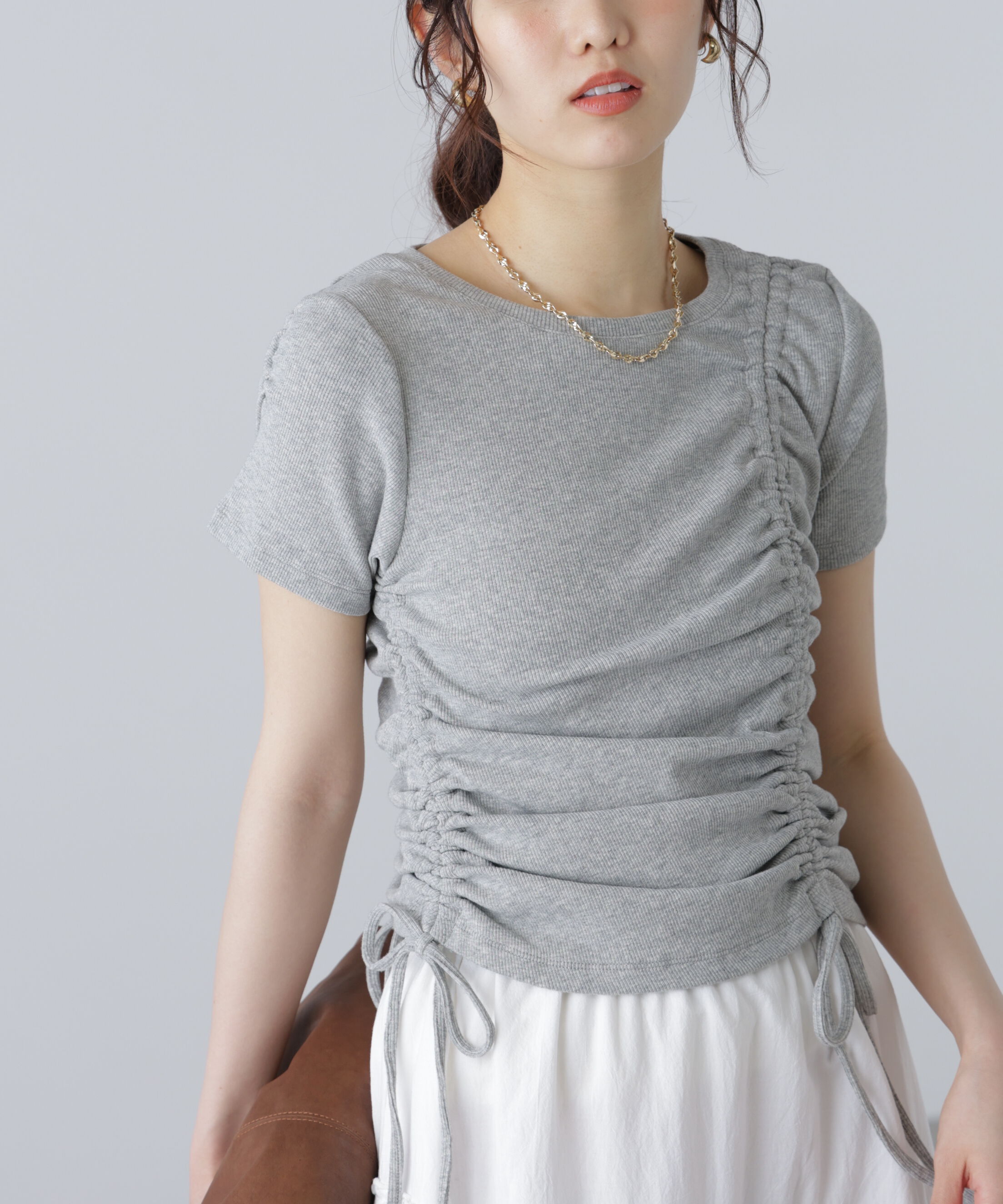  「アシメドロストリブカットソー」|Tシャツ・カットソー|