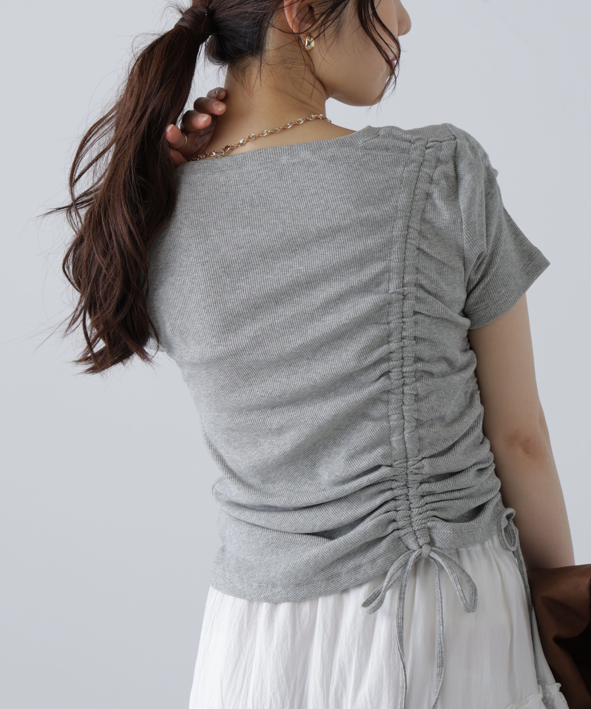  「アシメドロストリブカットソー」|Tシャツ・カットソー|