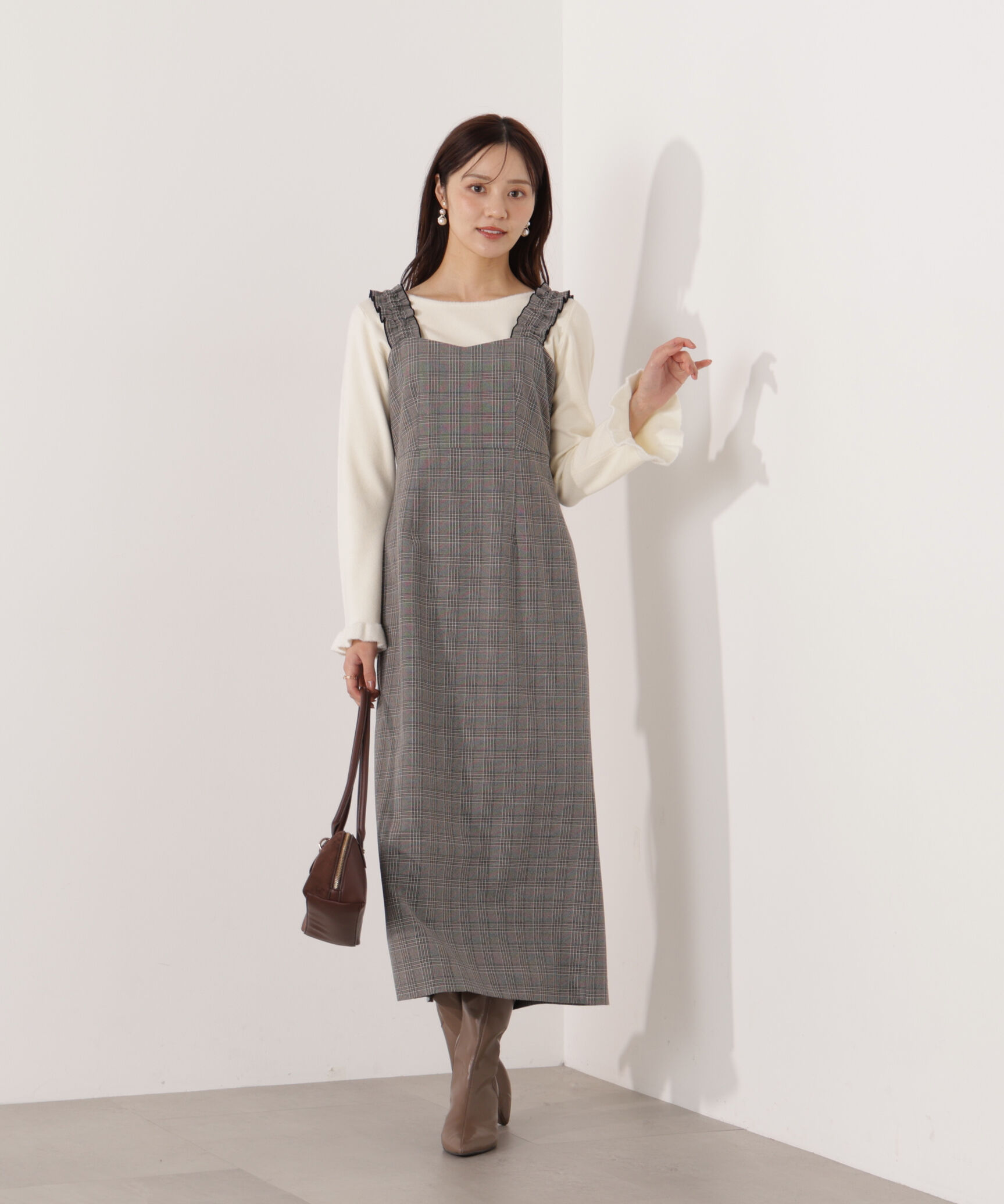 PROPORTION BODY DRESSING「フリルショルダーワンピース 25AW」|ワンピース|